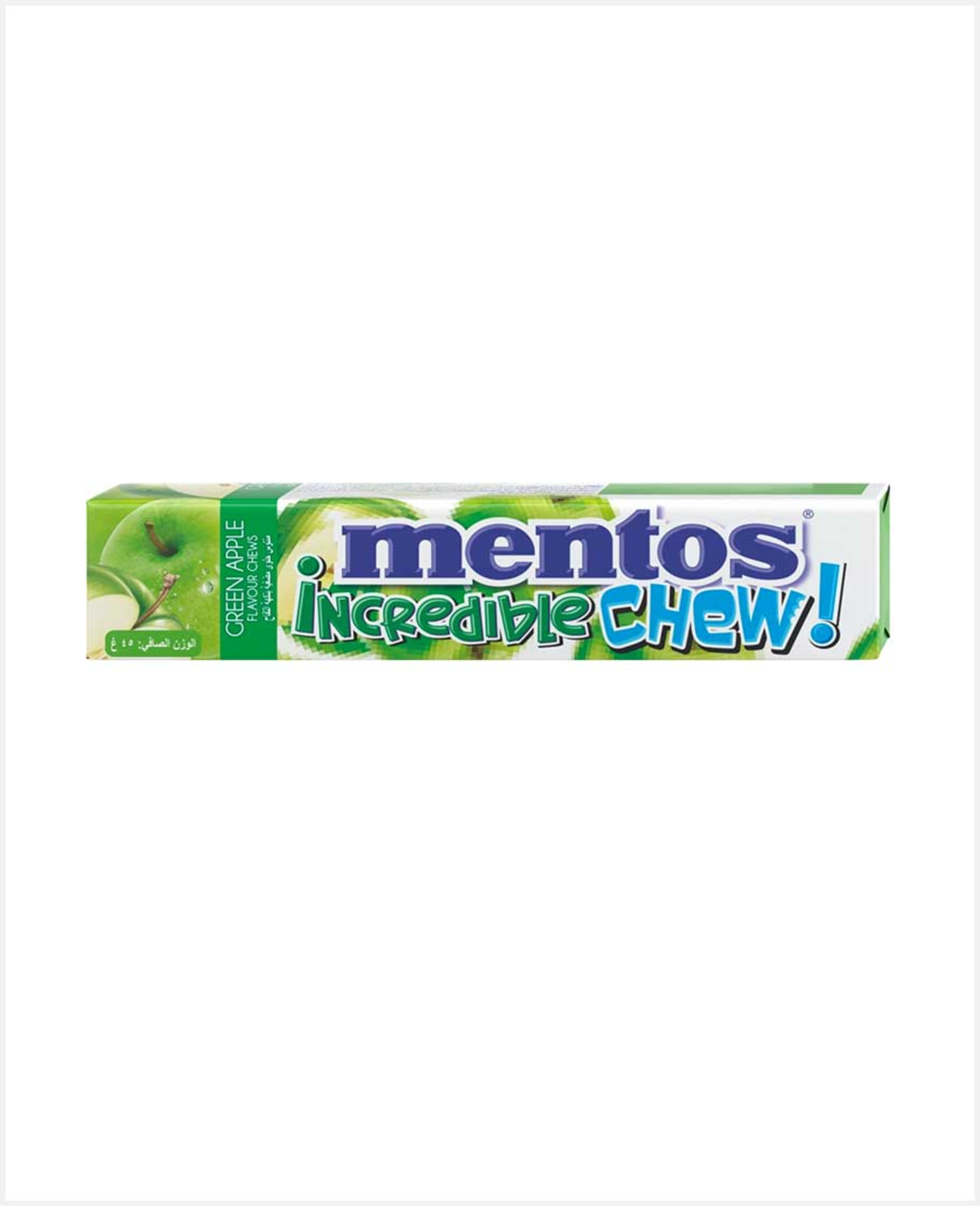 Mentos Incredible Chew Green Apple 45gm