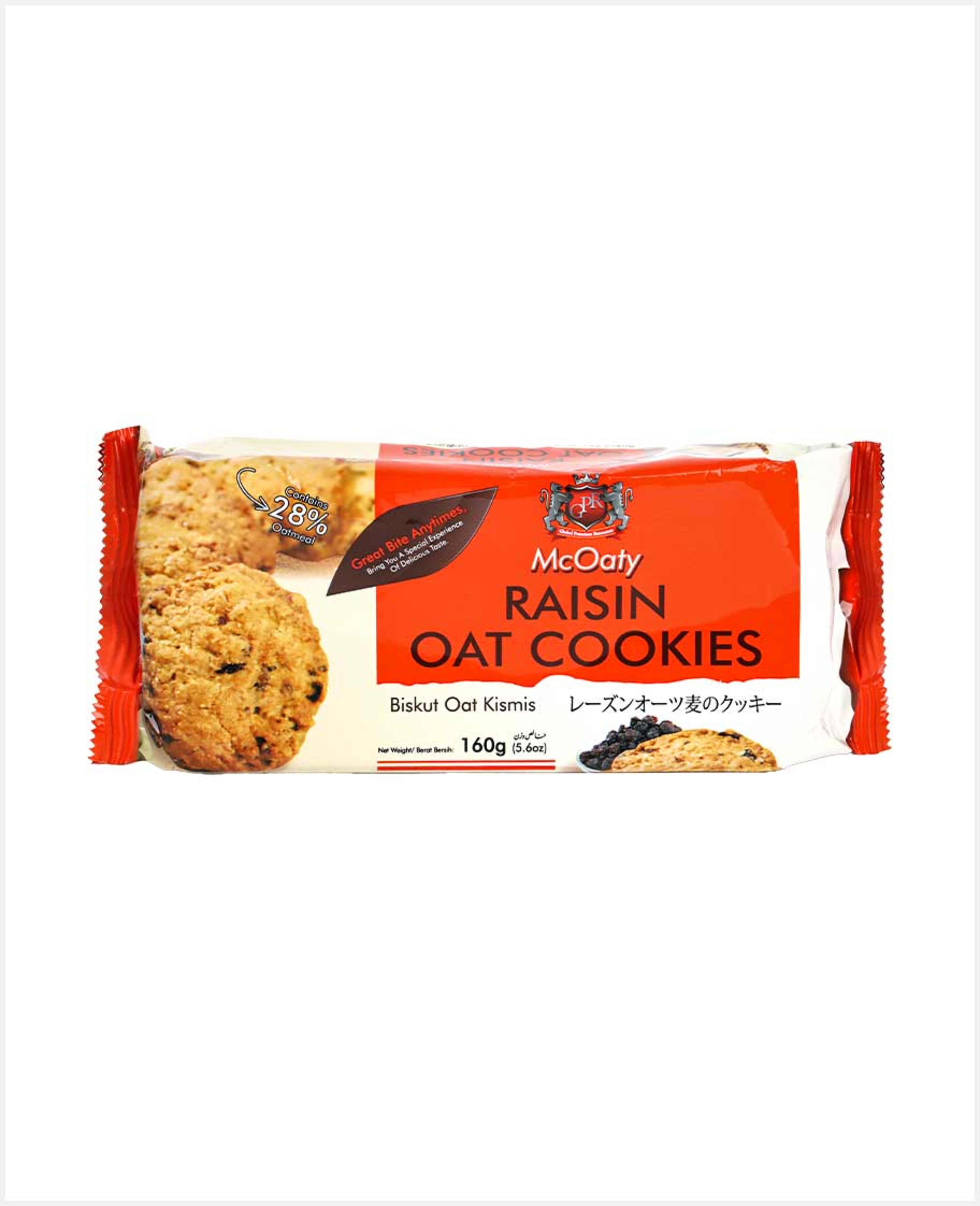 Gpr Mcoaty Raisin Oat Cookies 160gm