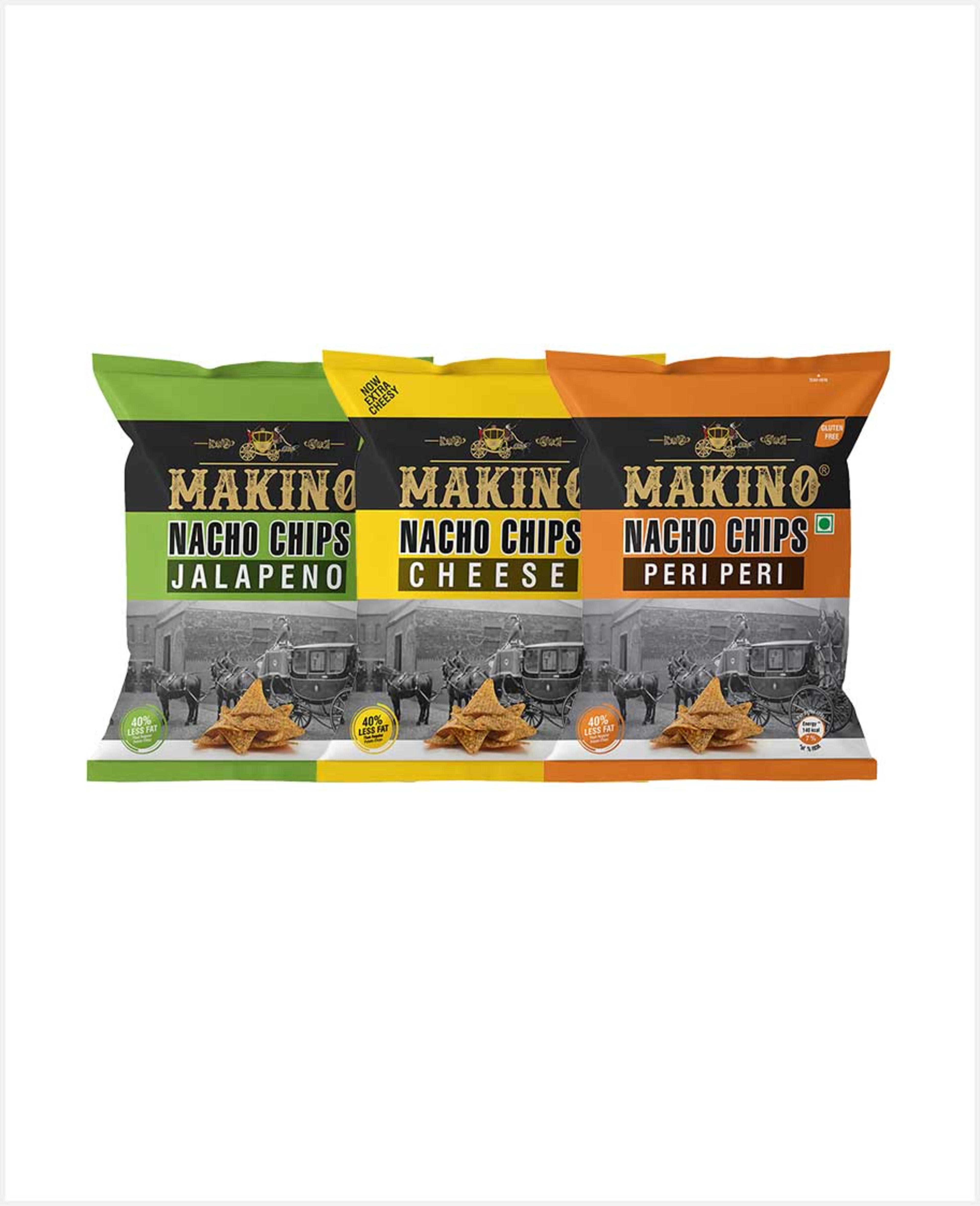 Makino Nacho Chips(jalapeno+cheese+peri Peri) 3x60gm Sp.offer