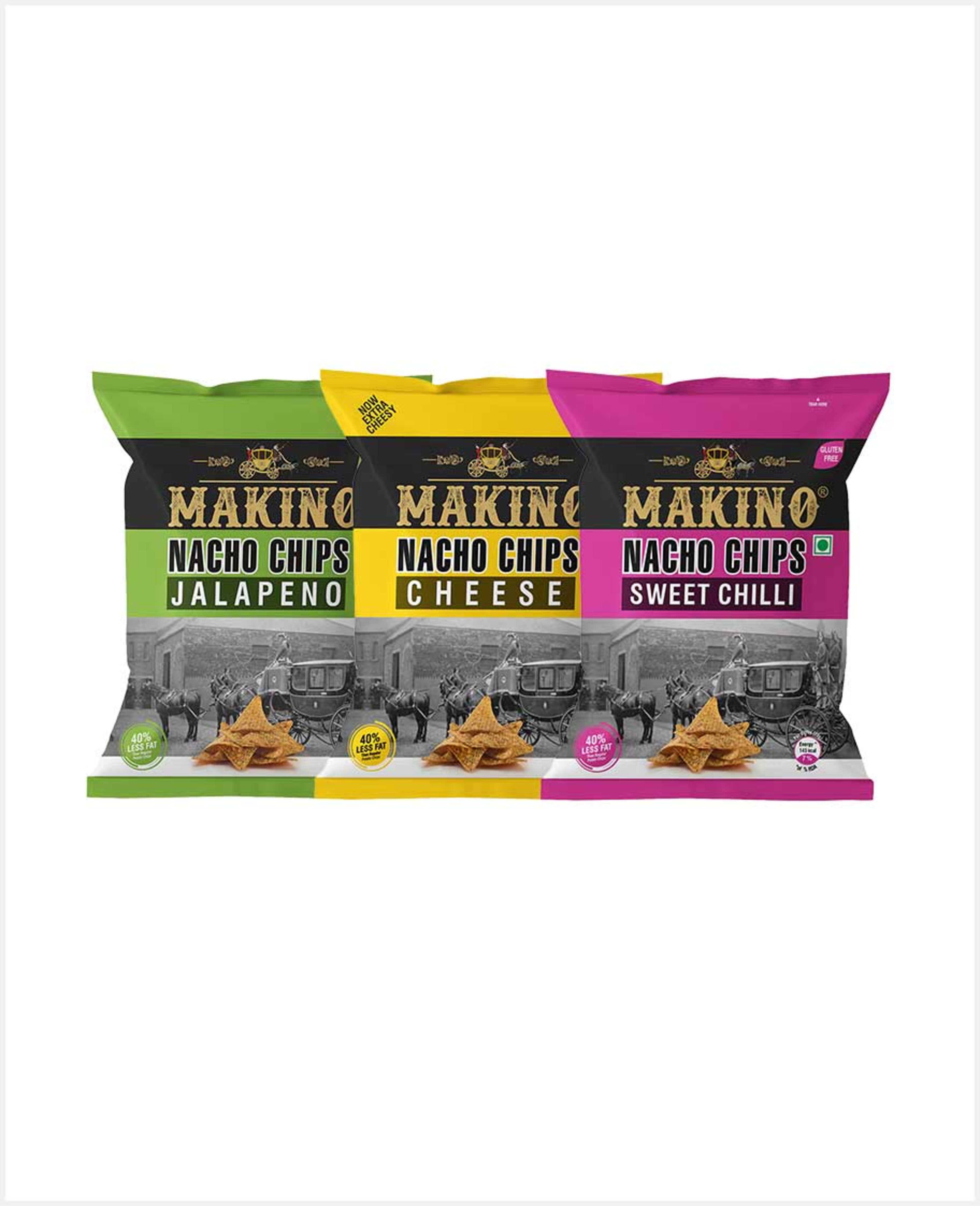 Makino Nacho Chips(jalapeno+cheese+swt Chili) 3x60gm Sp.offer