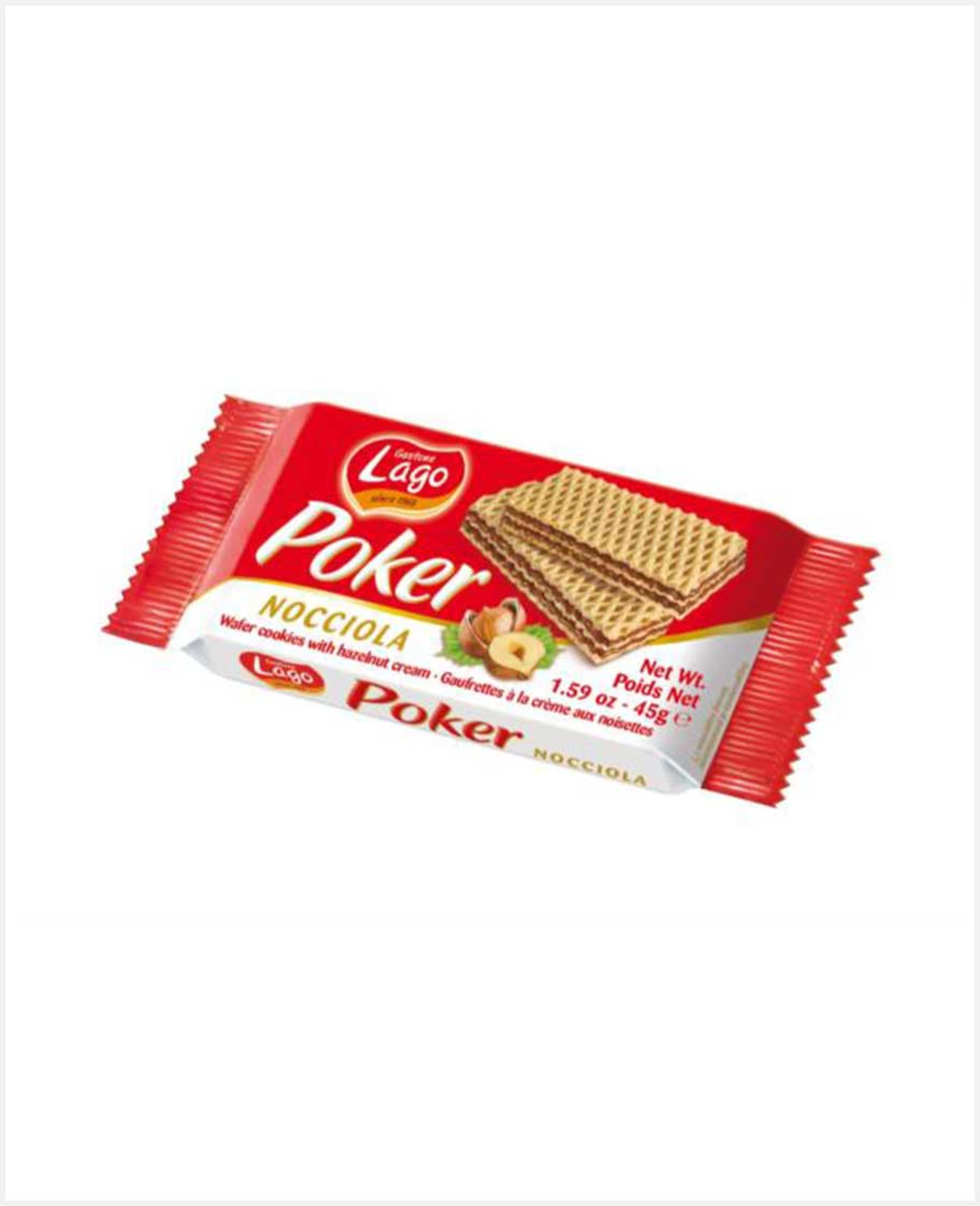 Lago Poker Hazelnut Wafer 45gm