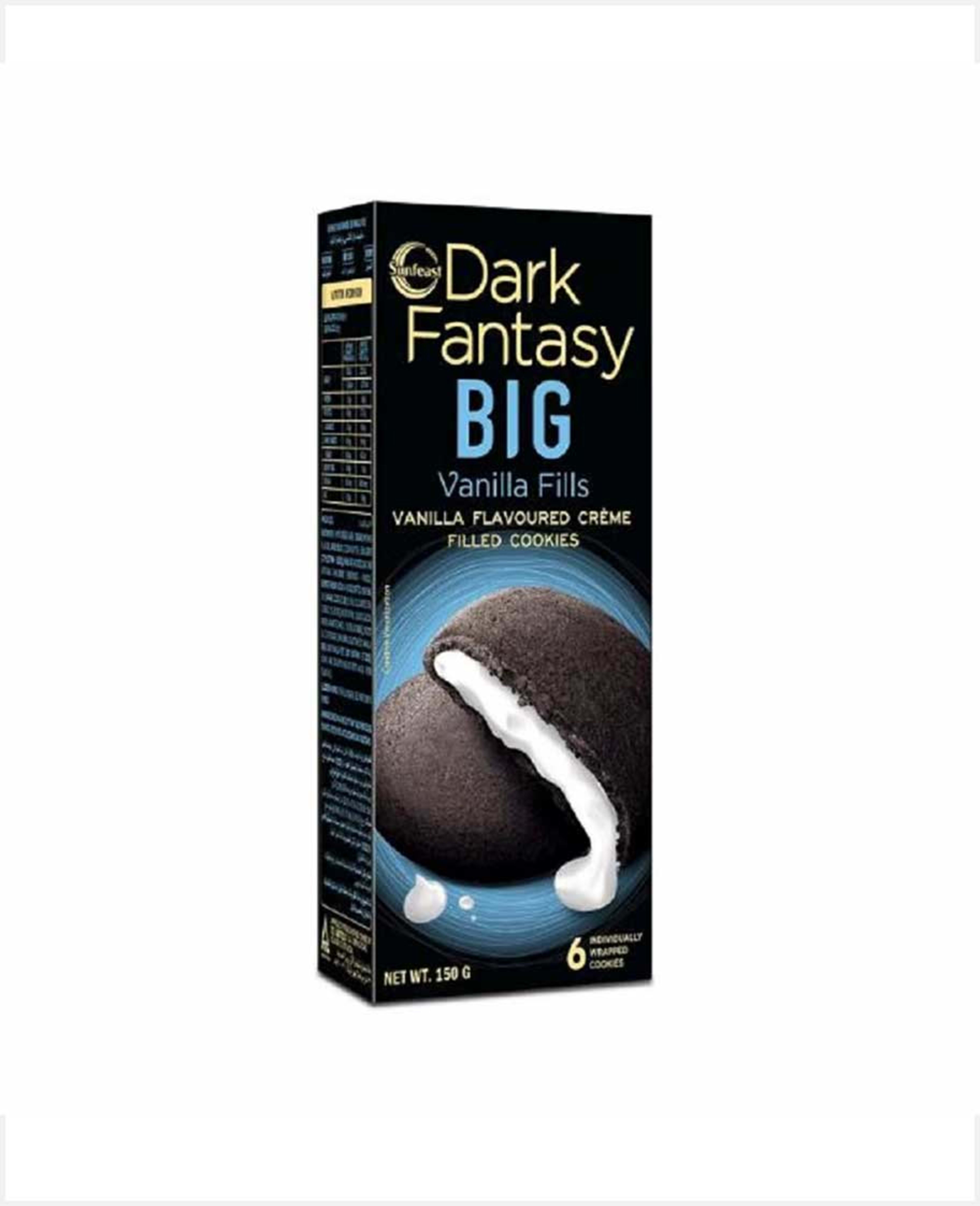 Sunfeast Dark Fantasy Big Vanilla Fills Cookies 150gm