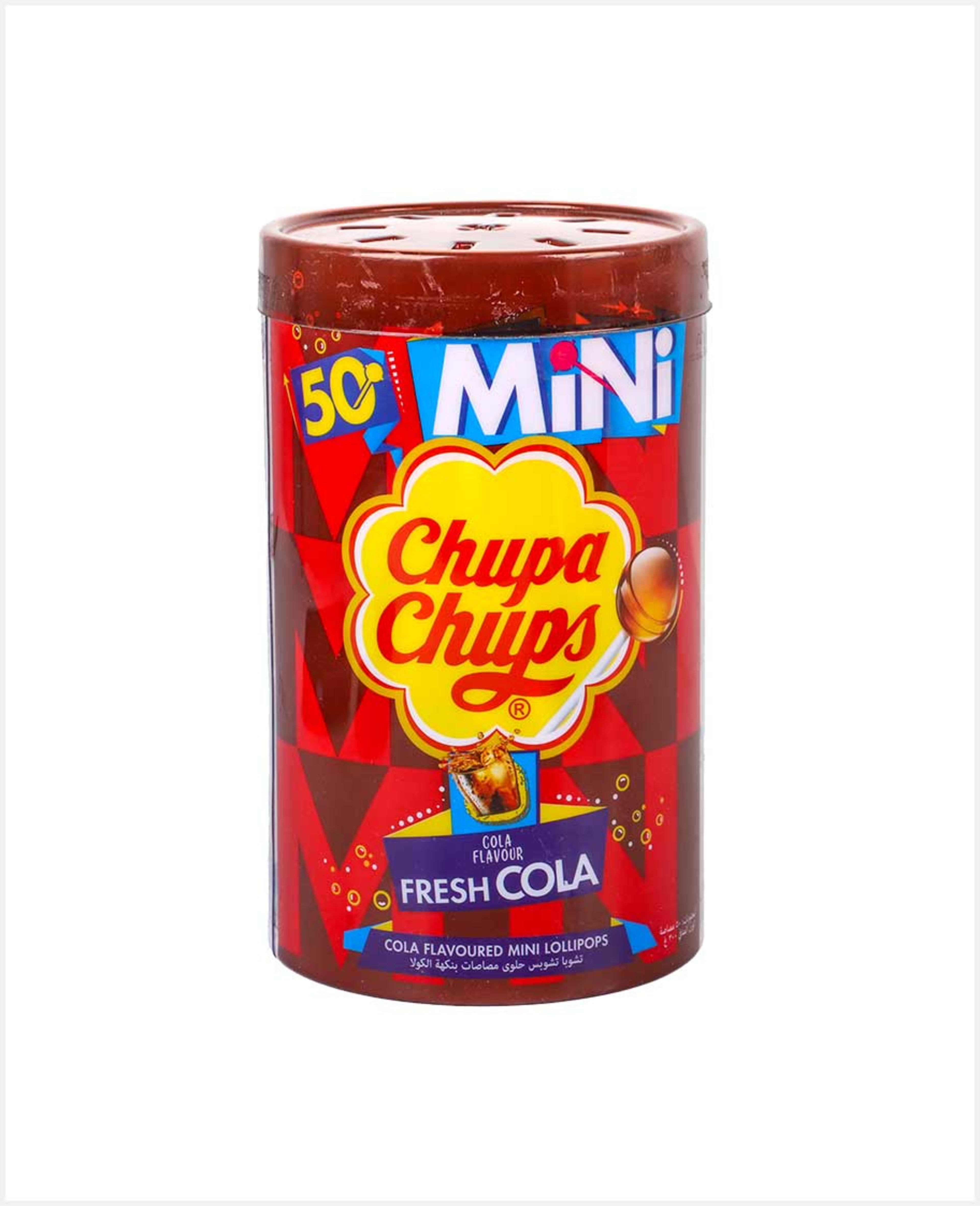 Chupa Chups Cola Flavoured Mini Lollipops 50pcs 300gm