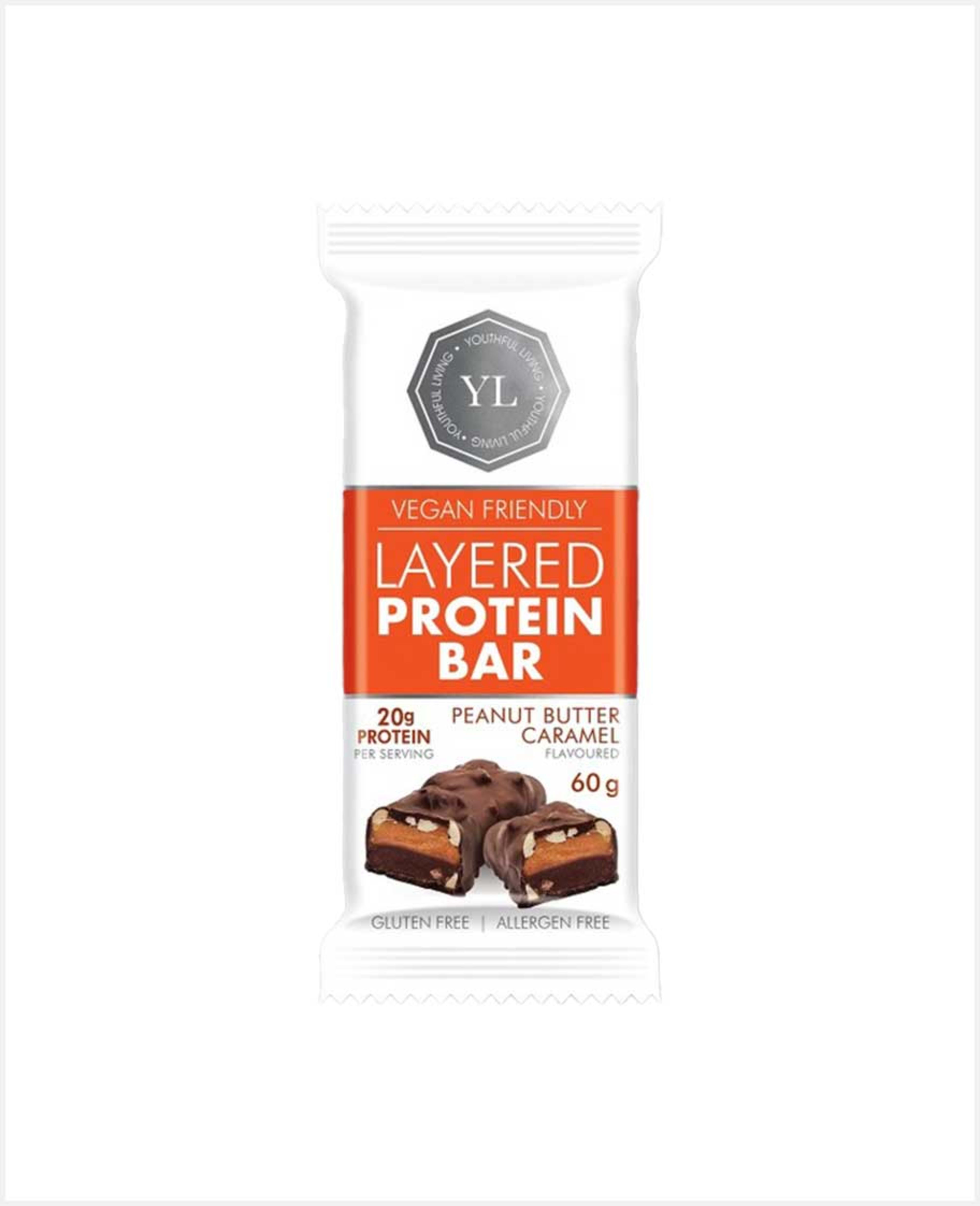 Youthful Living Peanut Butter Caramel Flavoured Protein Bar 60gm
