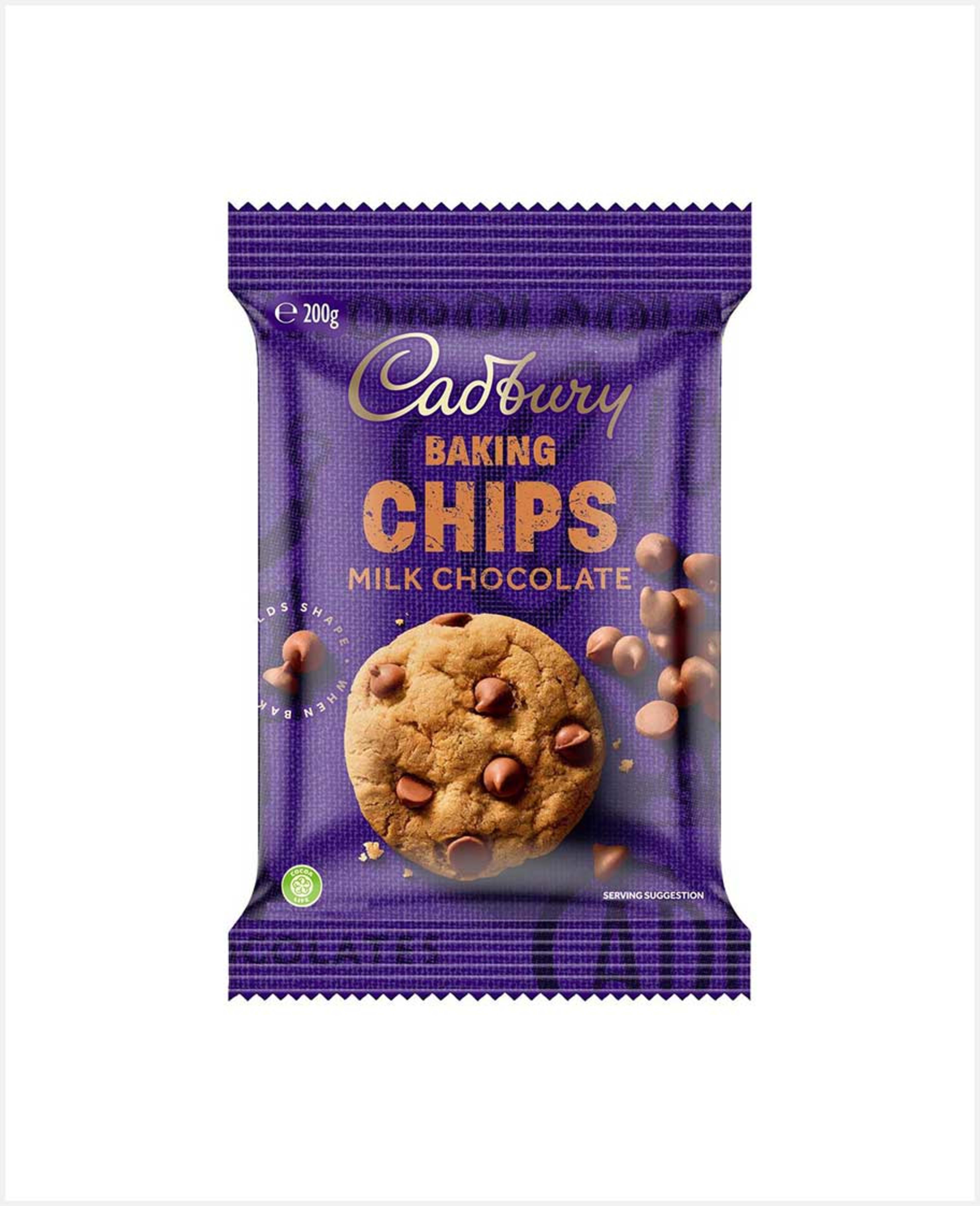 Cadbury Baking Chips Milk Chocolate 200gm