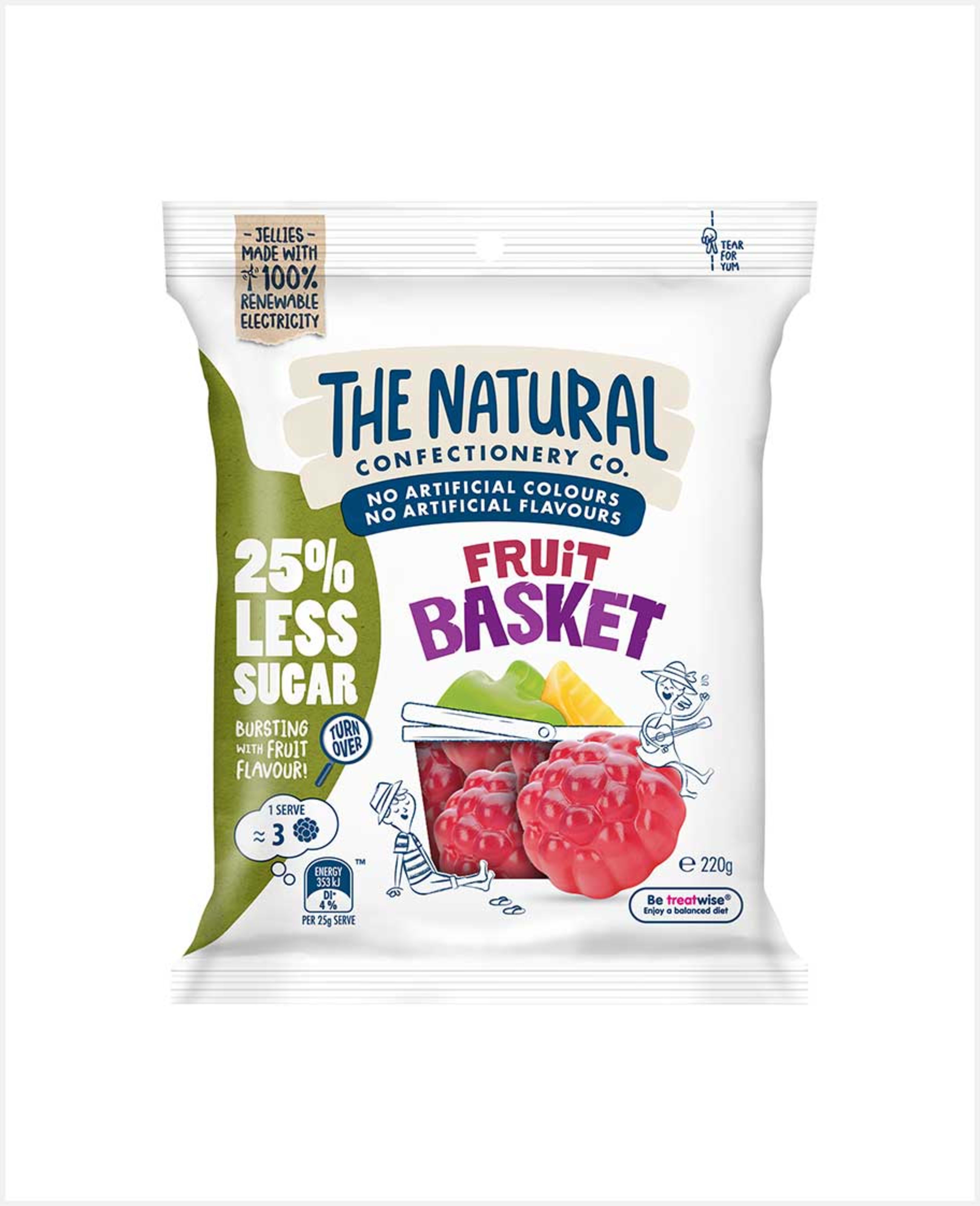 Tncc Fruit Basket 25% Less Sugar 220gm