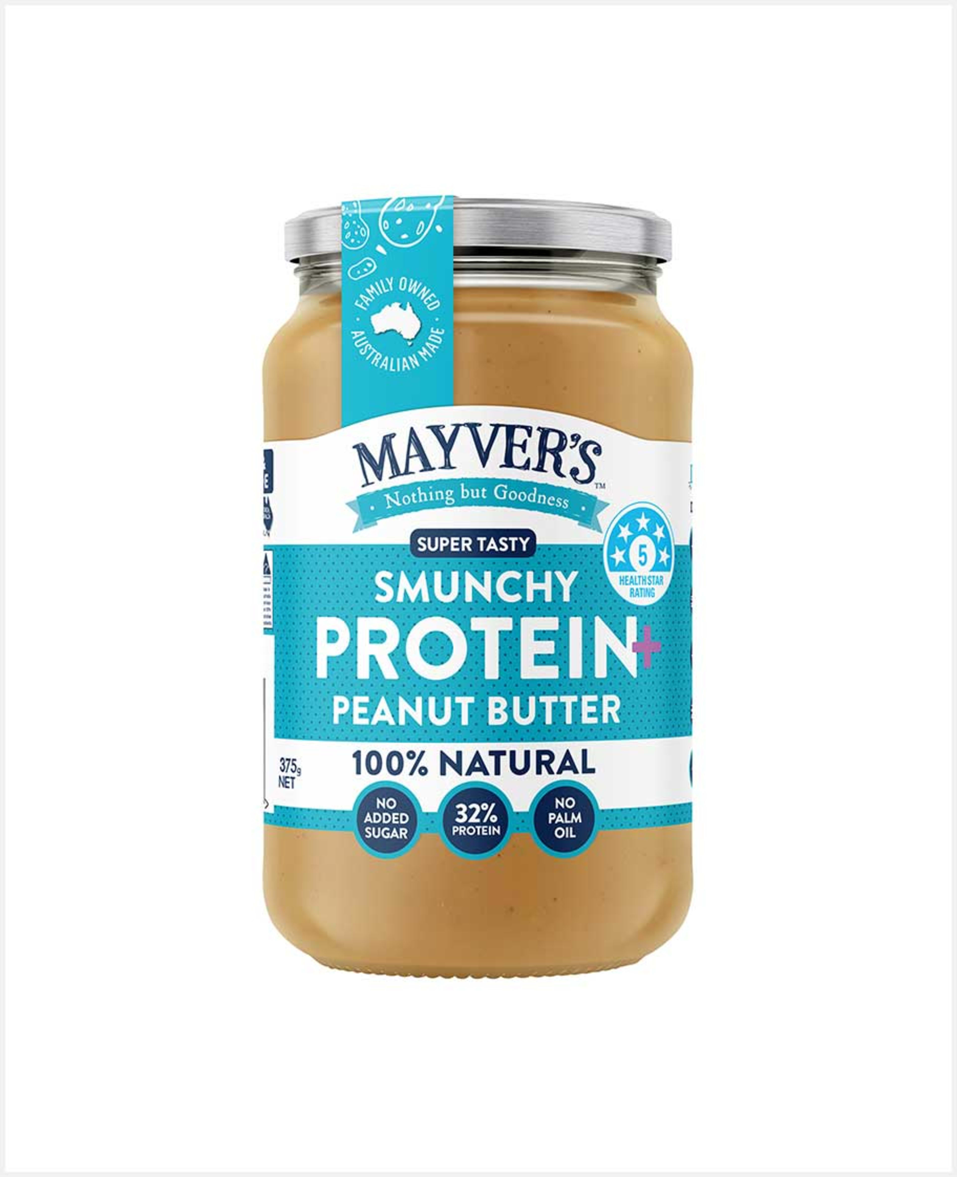 Mayver's Smunchy Protein+peanut Butter 375gm