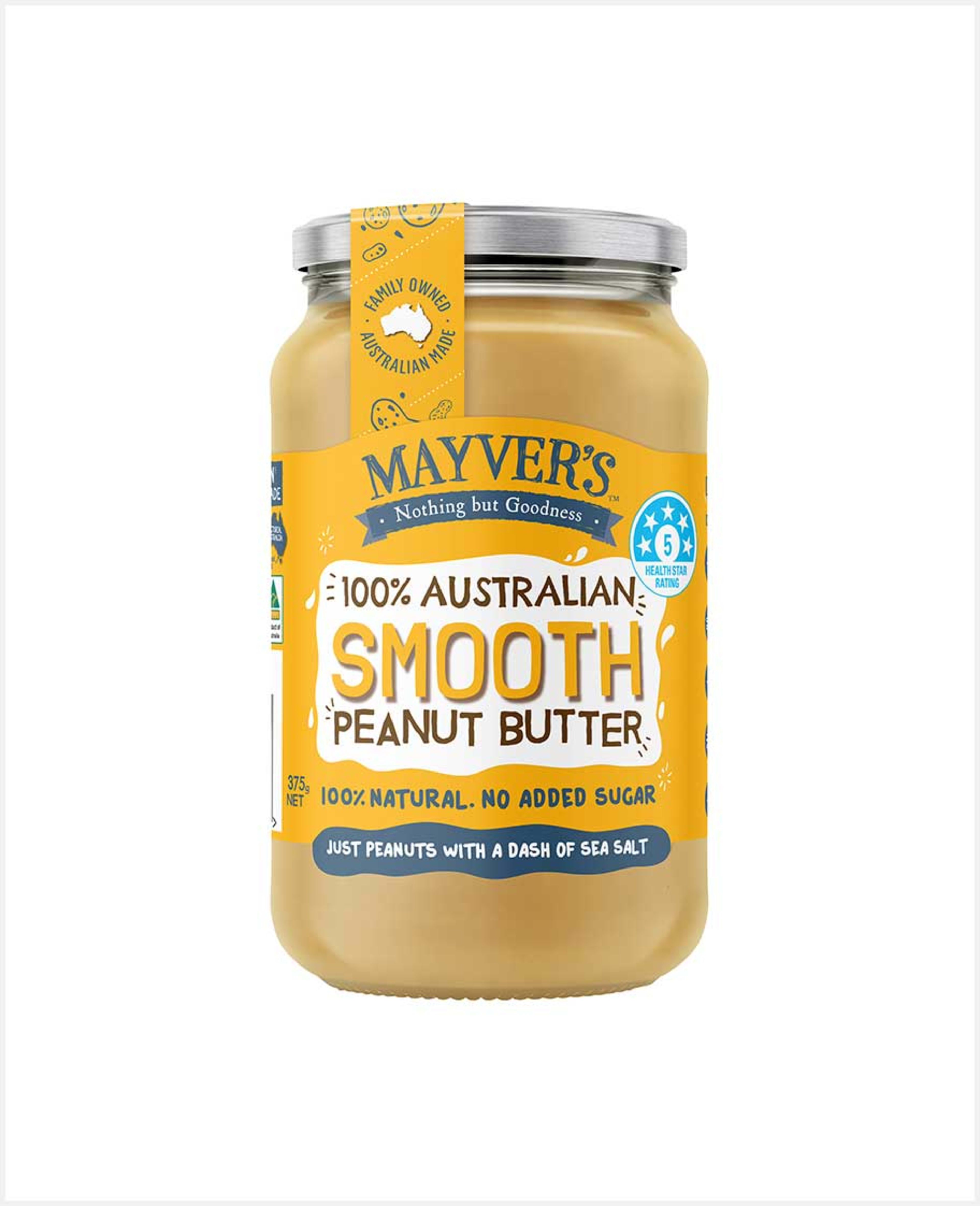 Mayver's Smooth Peanut Butter 375gm