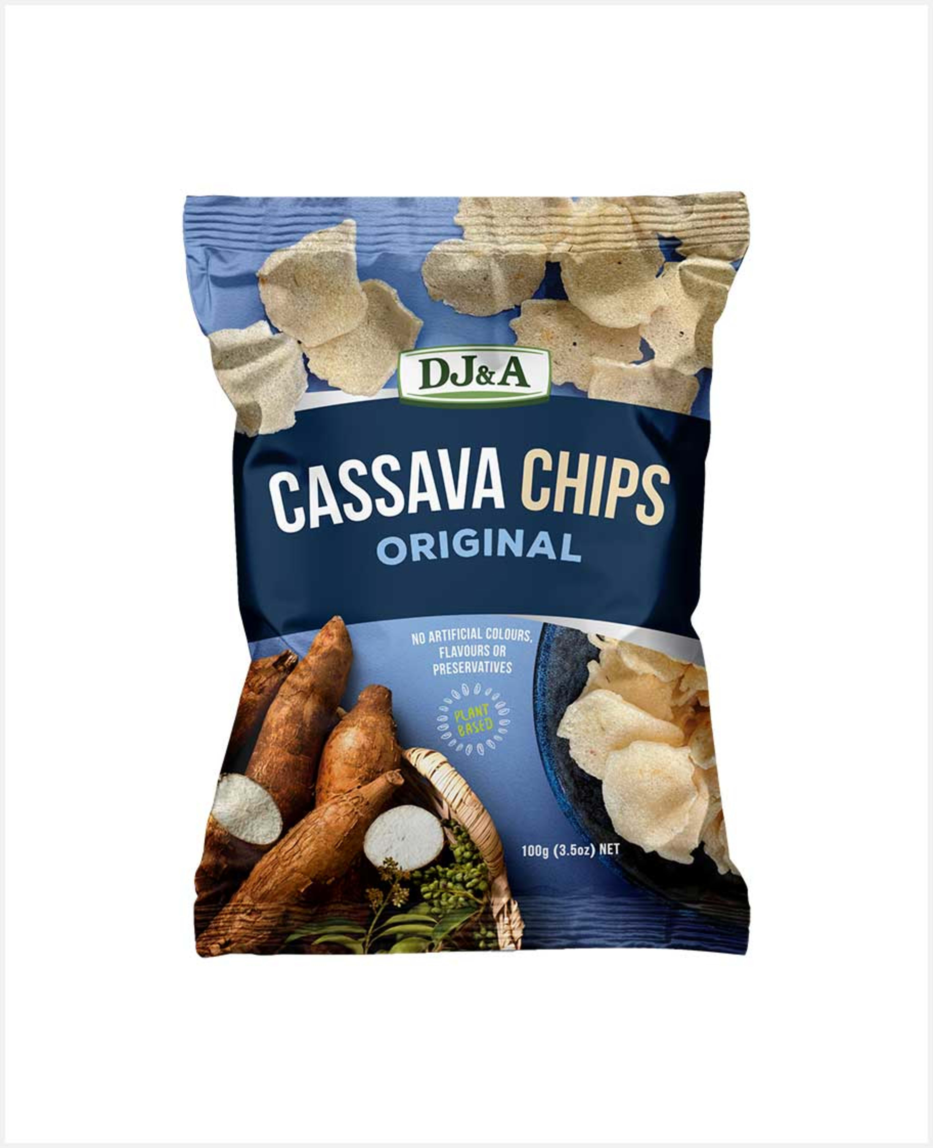 Dj&a Cassava Chips Original 100gm