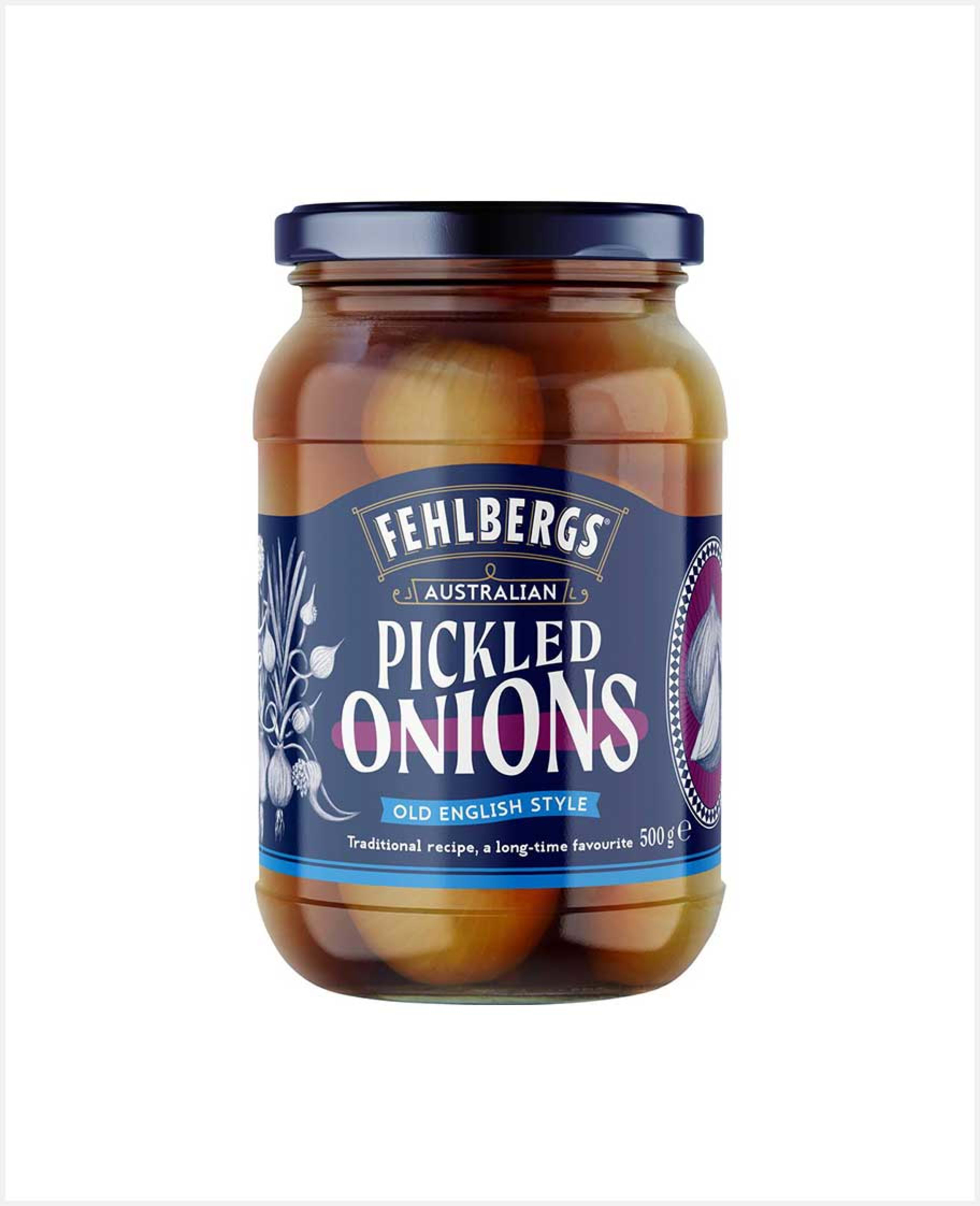 Fehlbergs Pickled Onions-old English Style 500gm