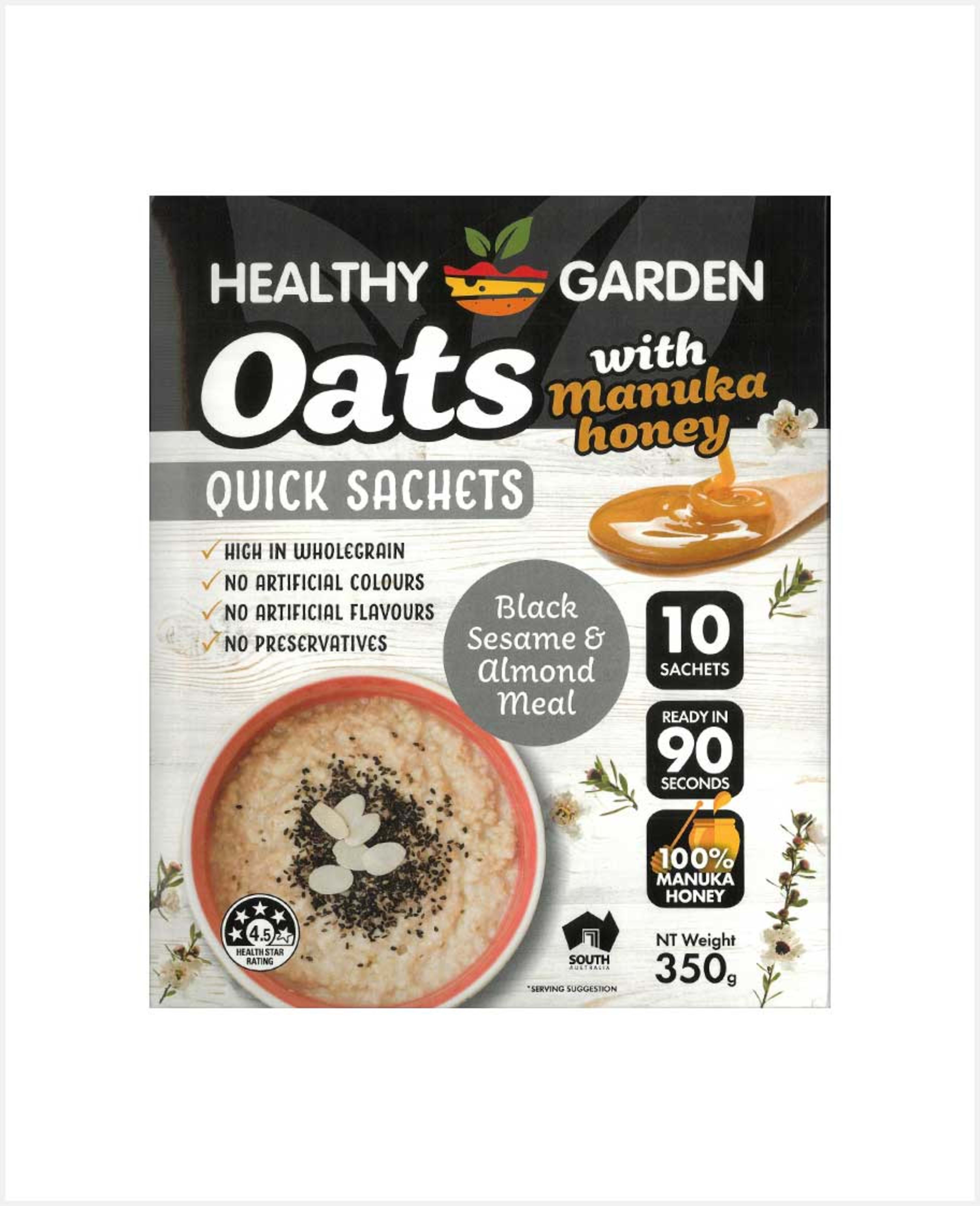 Healthy Garden Oats with Manuka Honey Black Sesame & Almond 350gm