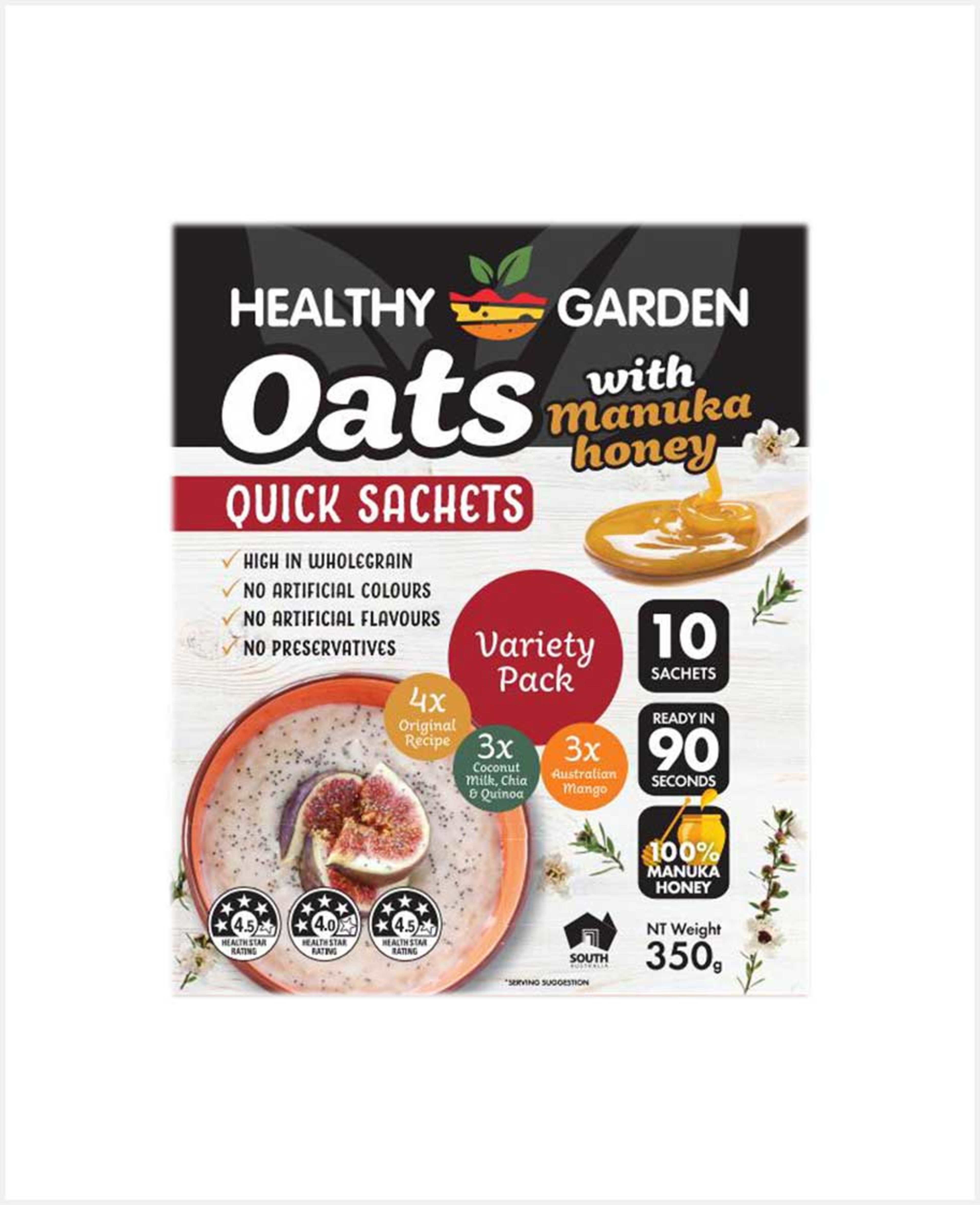Healthy Garden Oats with Manuka Honey Variety Pack 350gm