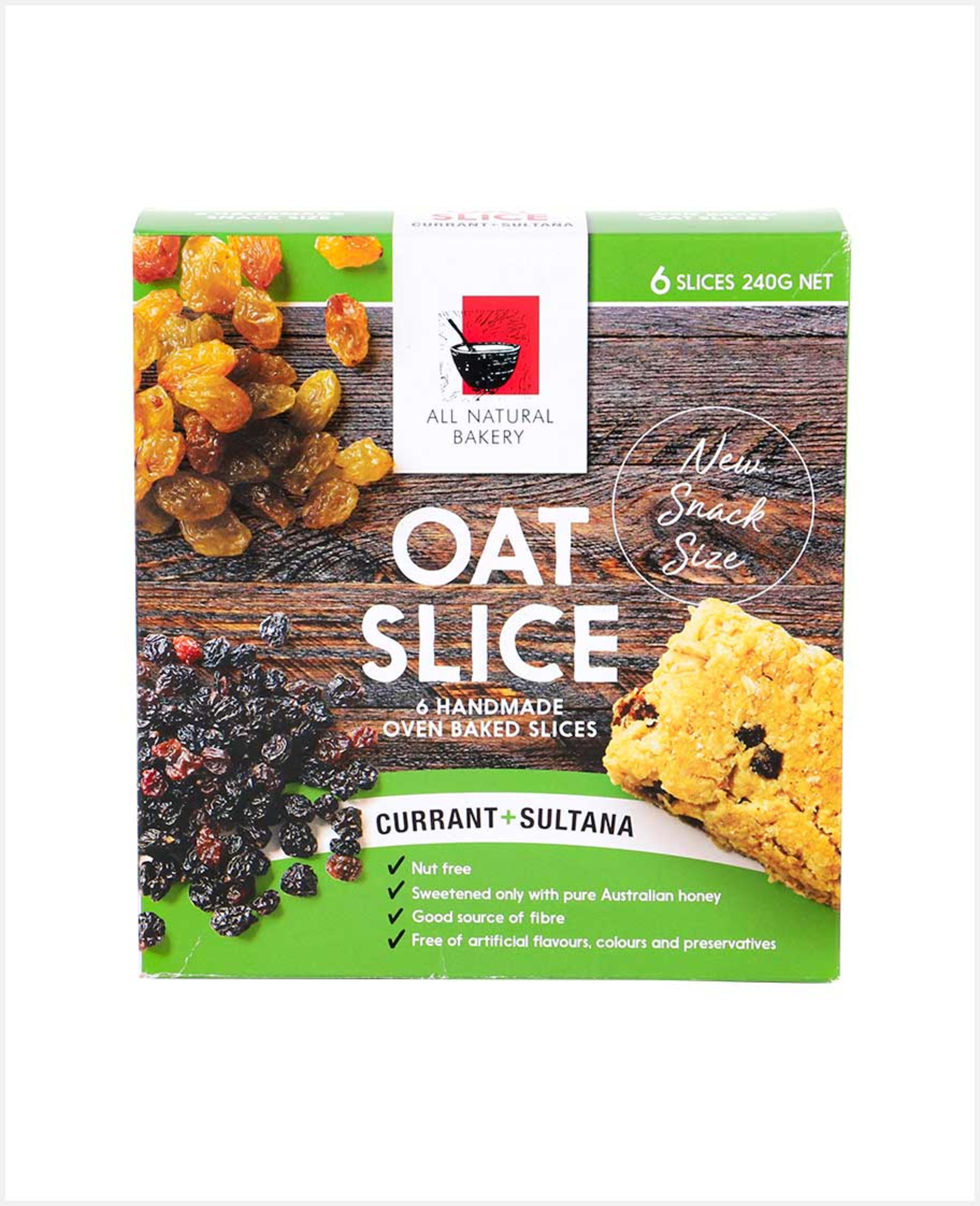 All Natural Bakery Currant+sultana Oat Slice 40gm