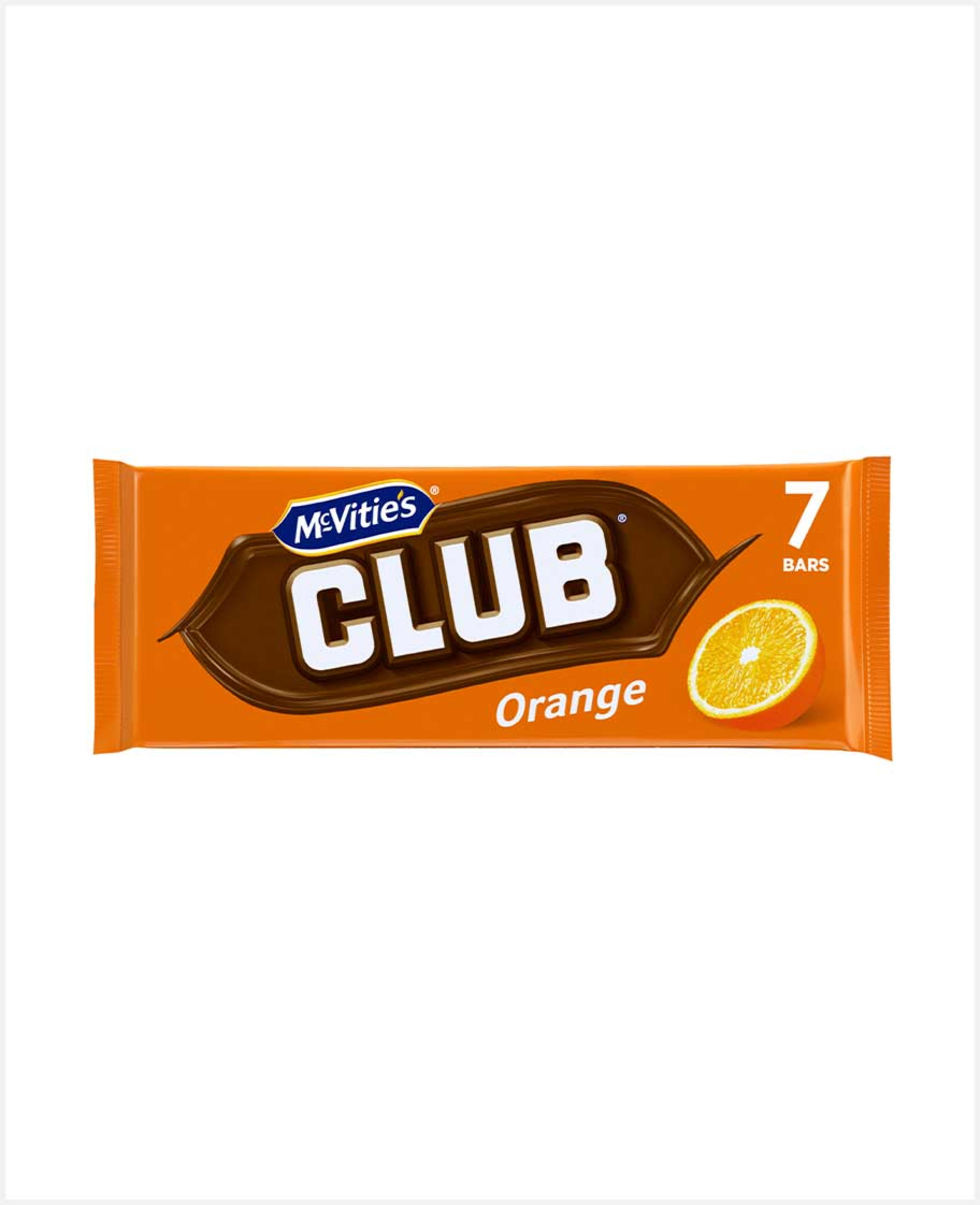 Mcvities Club Orange Bar 7pk 154gm