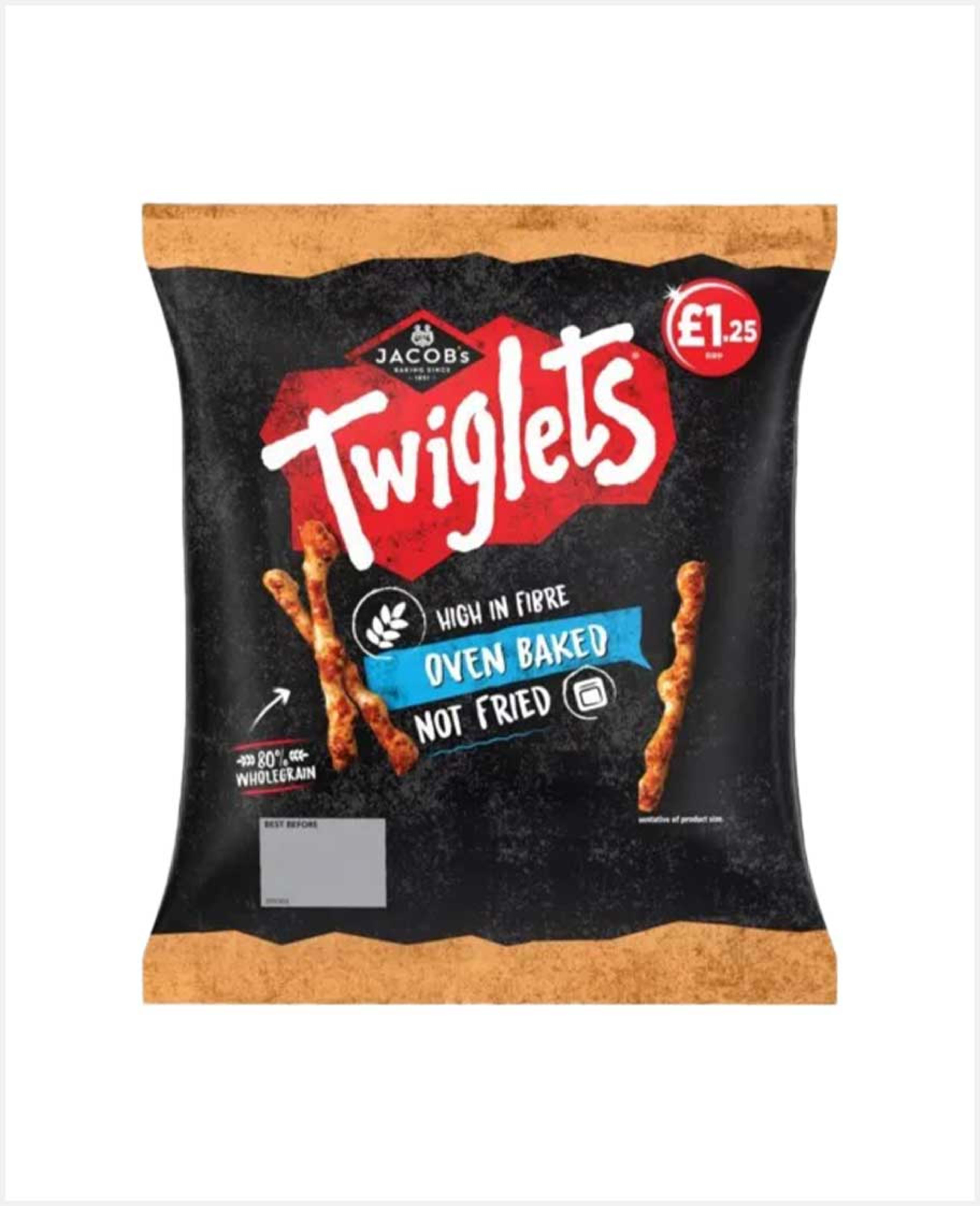 Jacob's Twiglets High in Fibre Oven Baked Not Fried 105gm