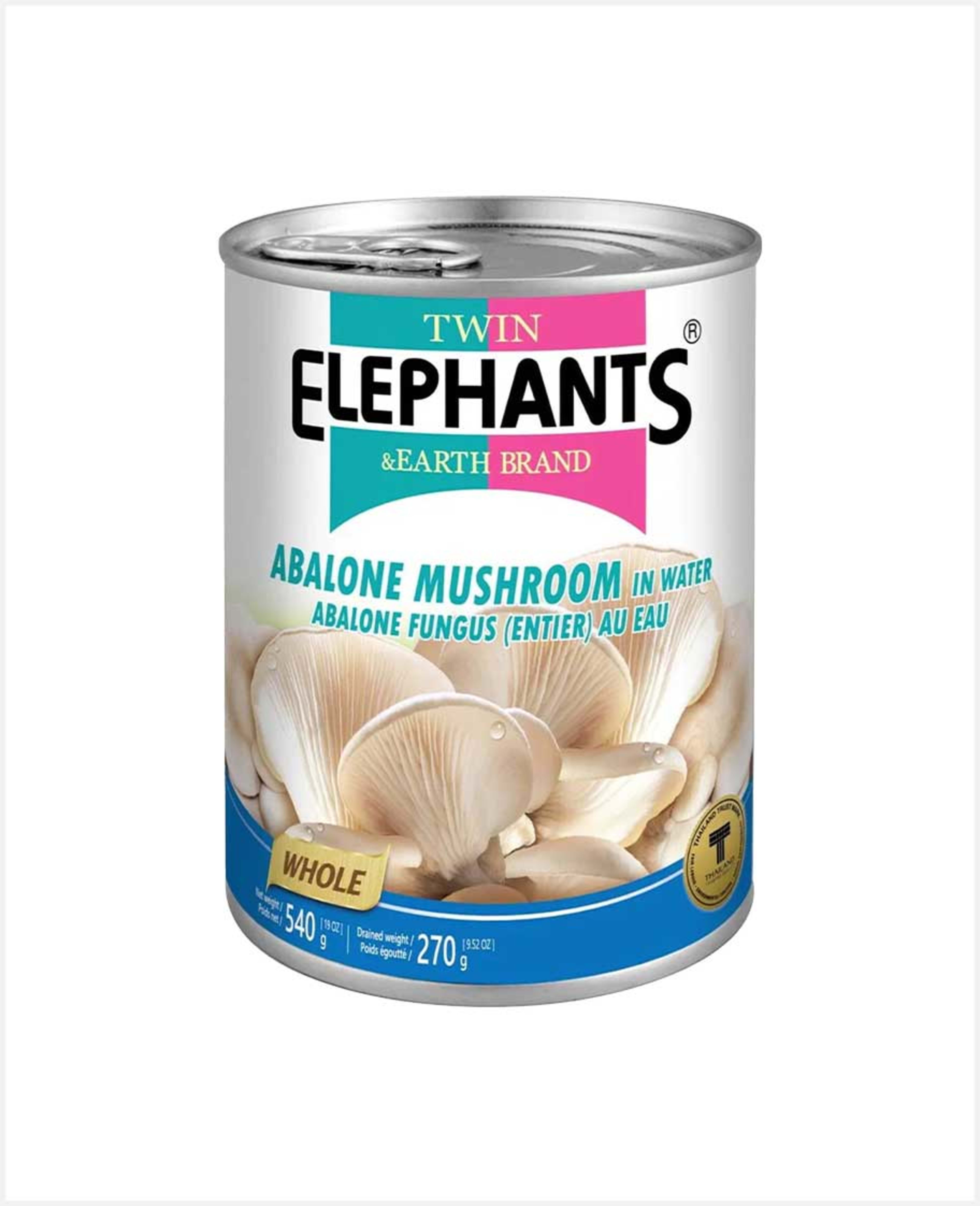 Twin Elephants Abalone Mushroom in Brine 540gm