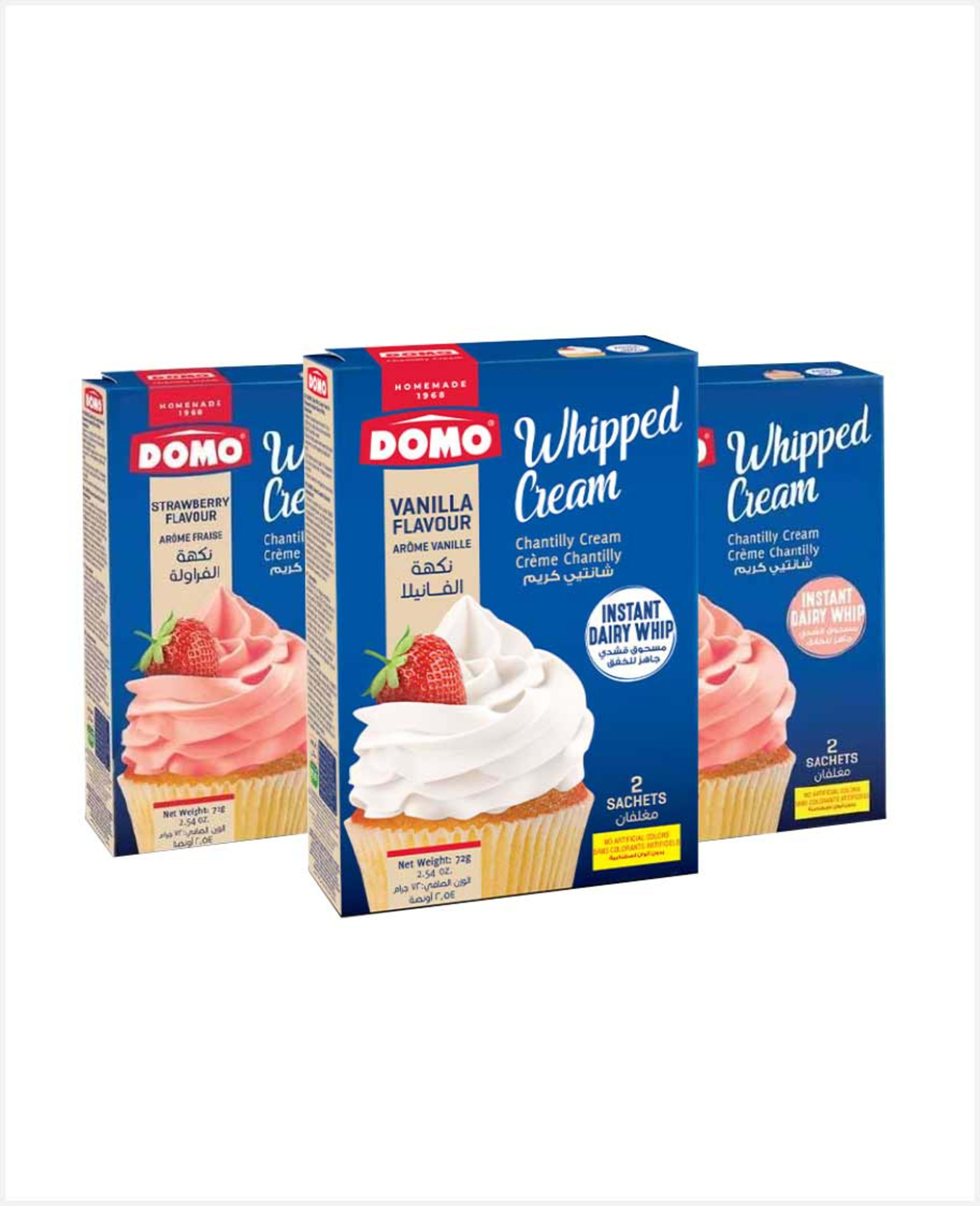 Domo Chantilly Cream Instant Dairy Whip Assorted 3x72gm Promo