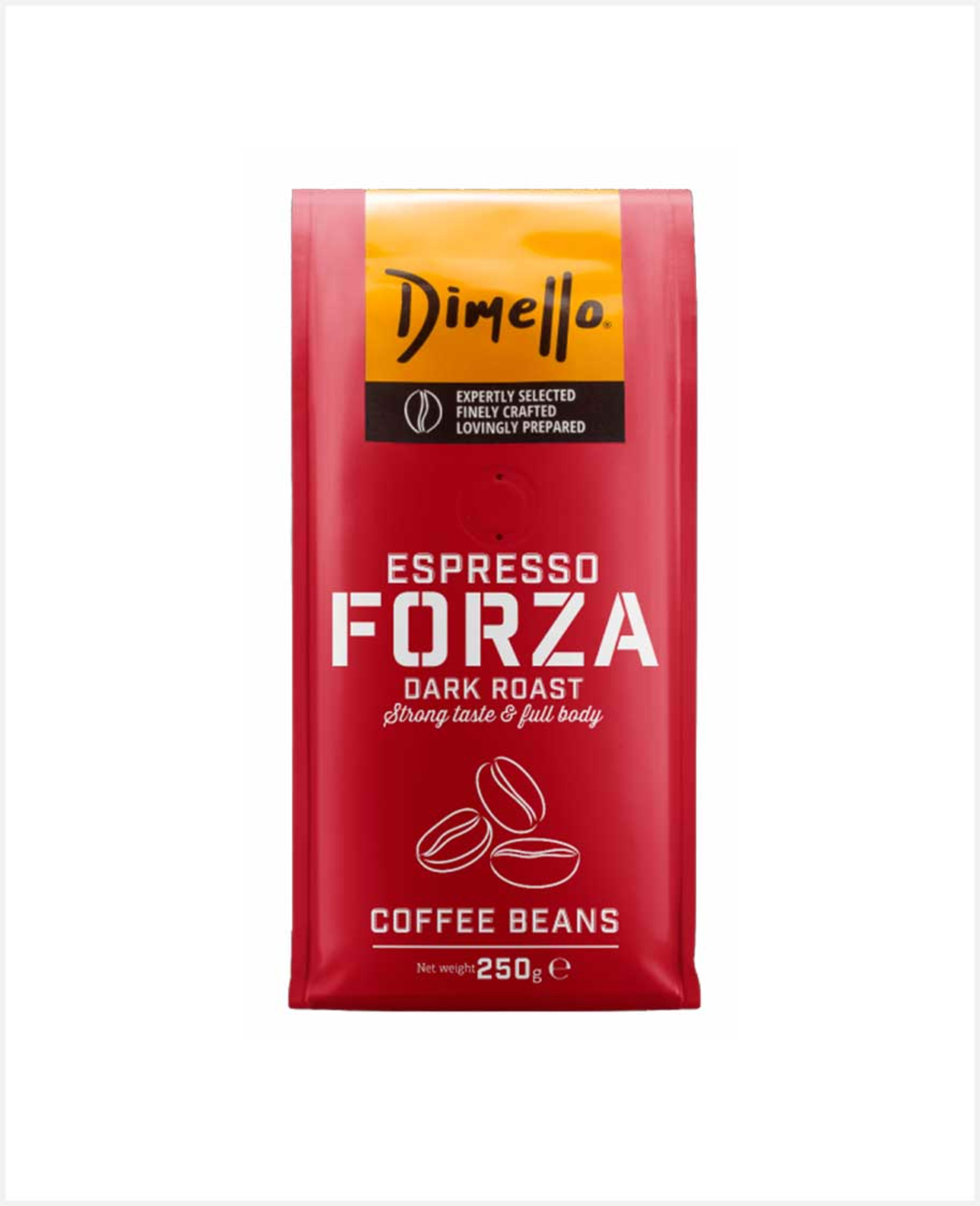 Dimello Espresso Forza Dark Roast Strong Taste & Full Body Coffee Beans 250gm