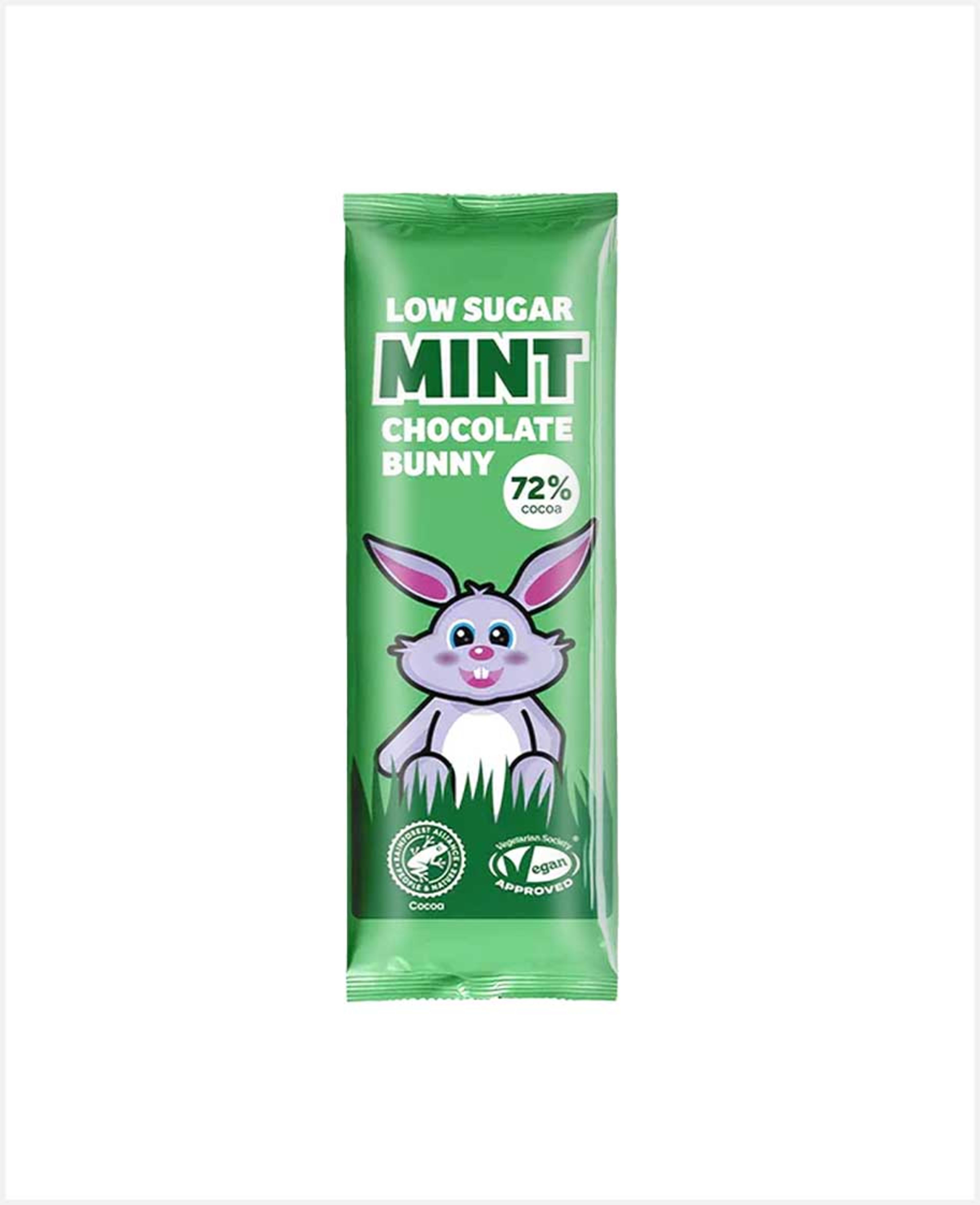 Plamil so Free Low 72% Cocoa Sugar Mint Chocolate Bunny 25gm