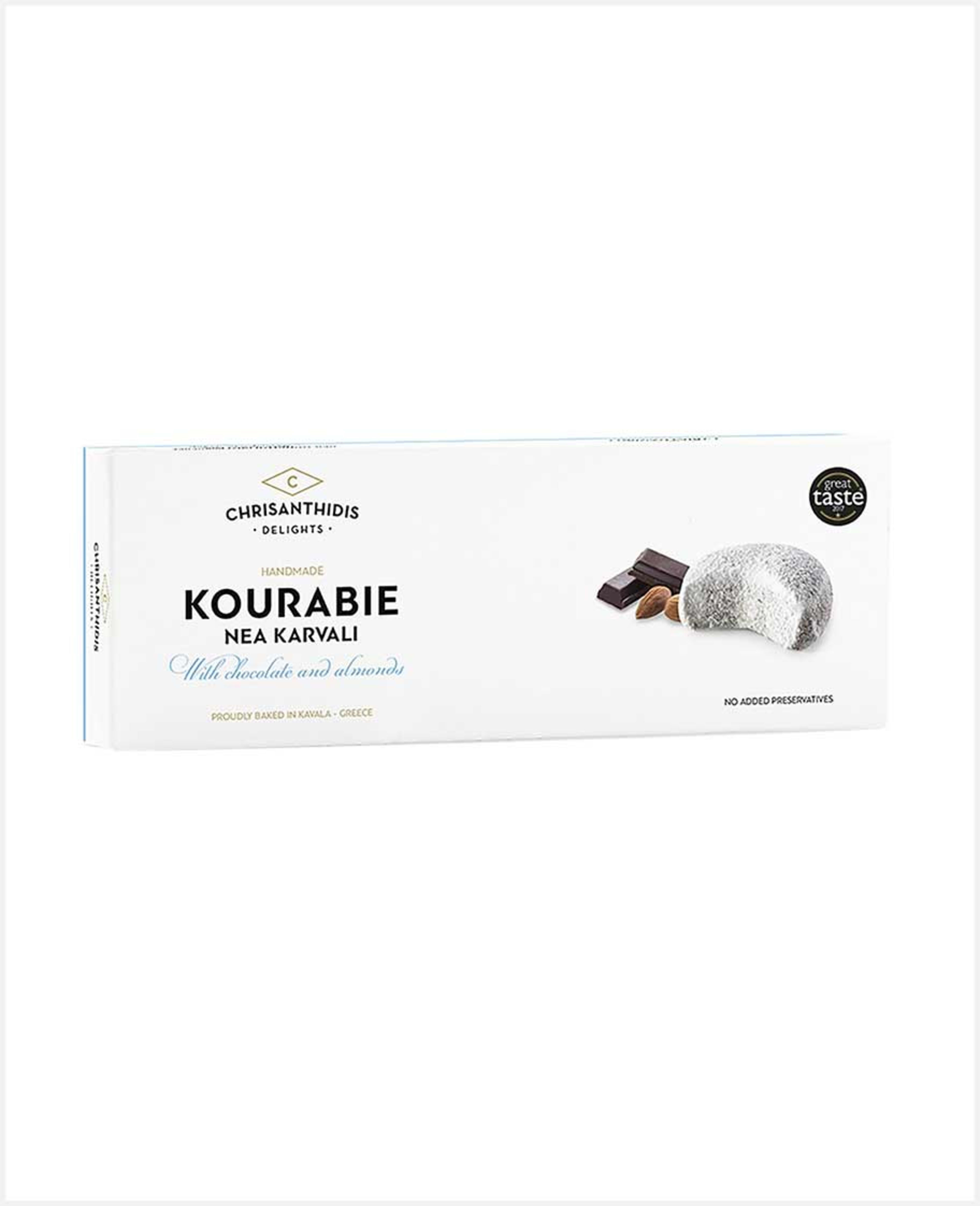 Chrisanthidis Kourabie Nea Karvali with Chocolate and Almonds 200gm