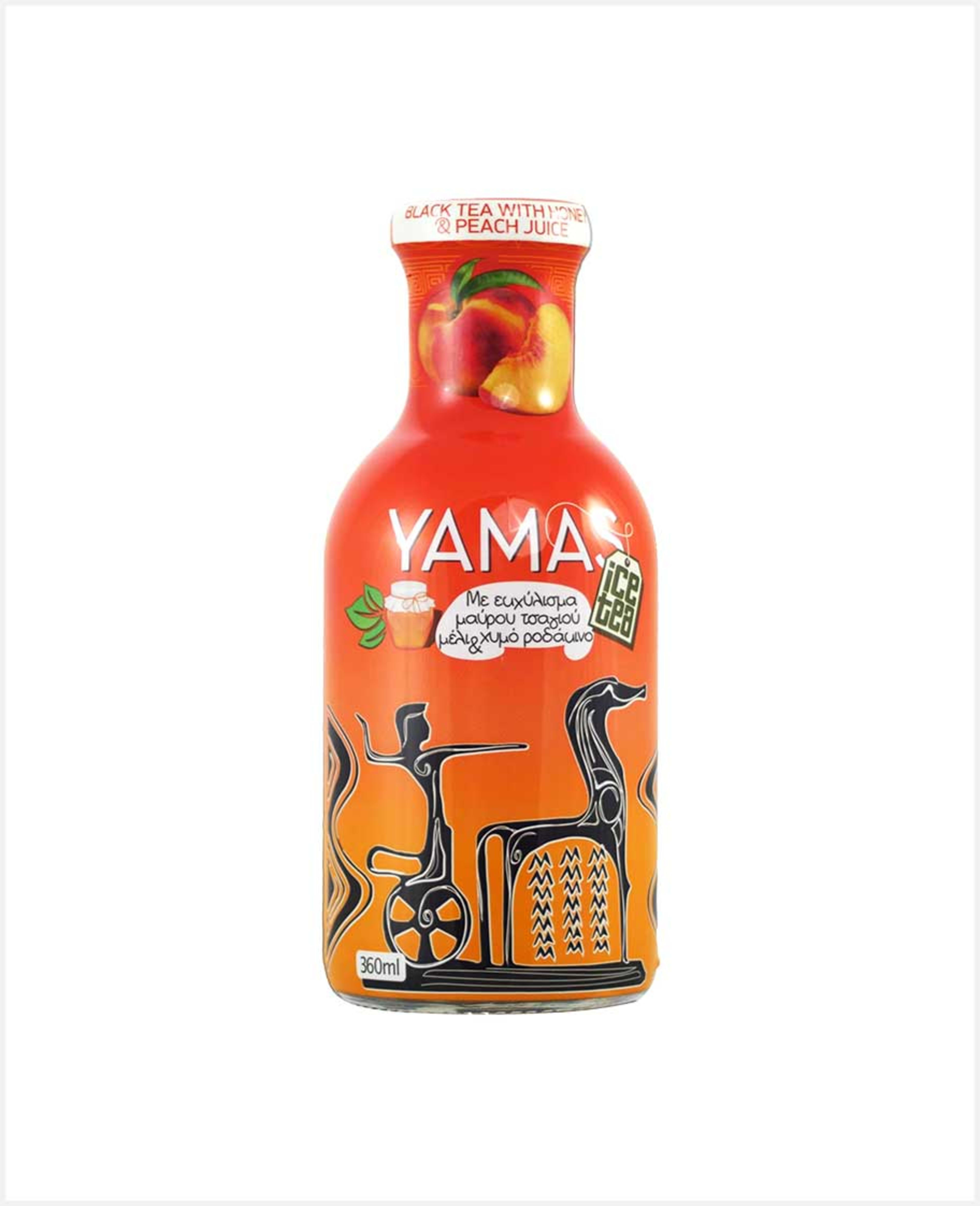 Yamas Black Tea with Honey & Peach Juice Ice Tea 360ml