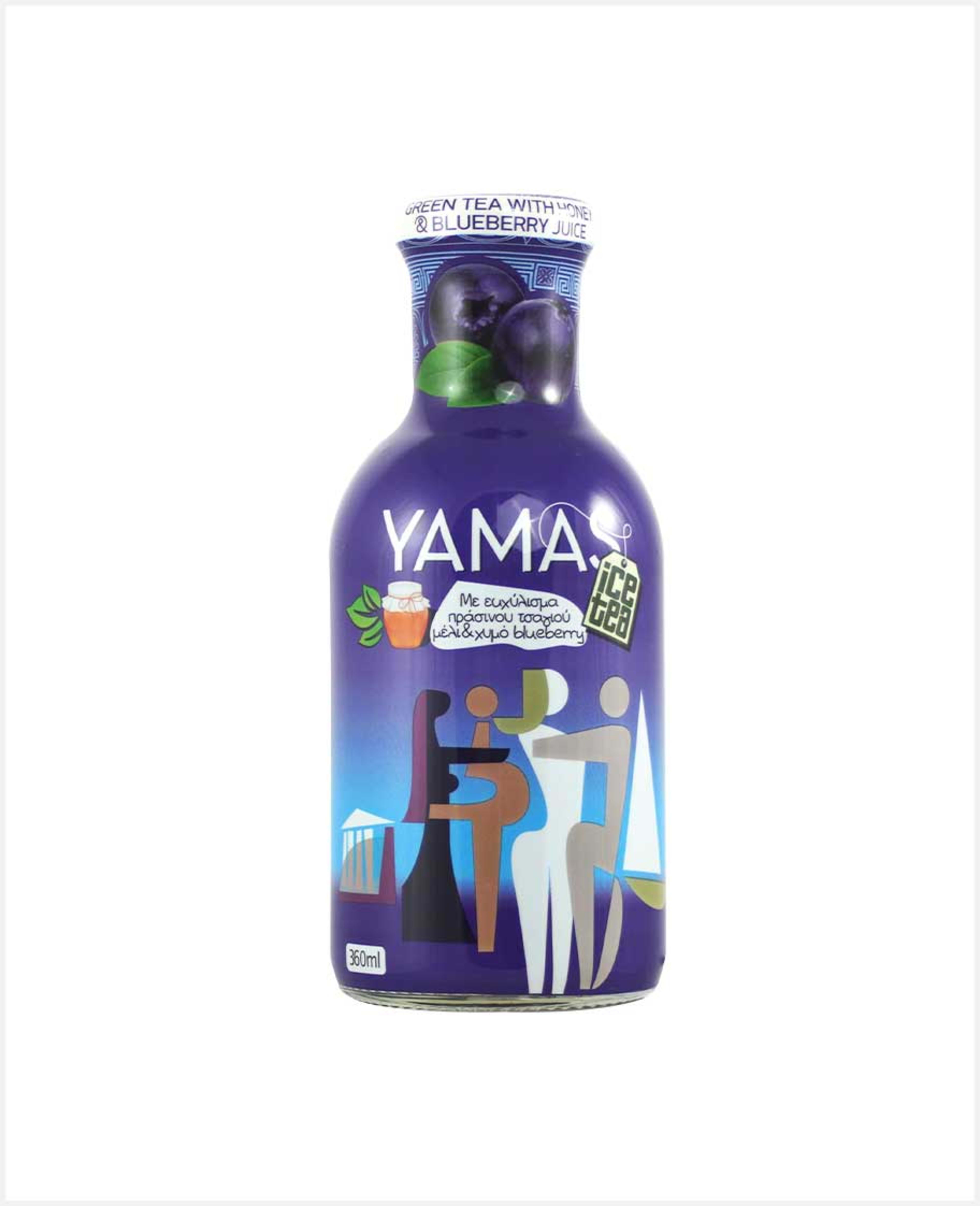 Yamas Green Tea with Honey & Blueberry Juice 360ml