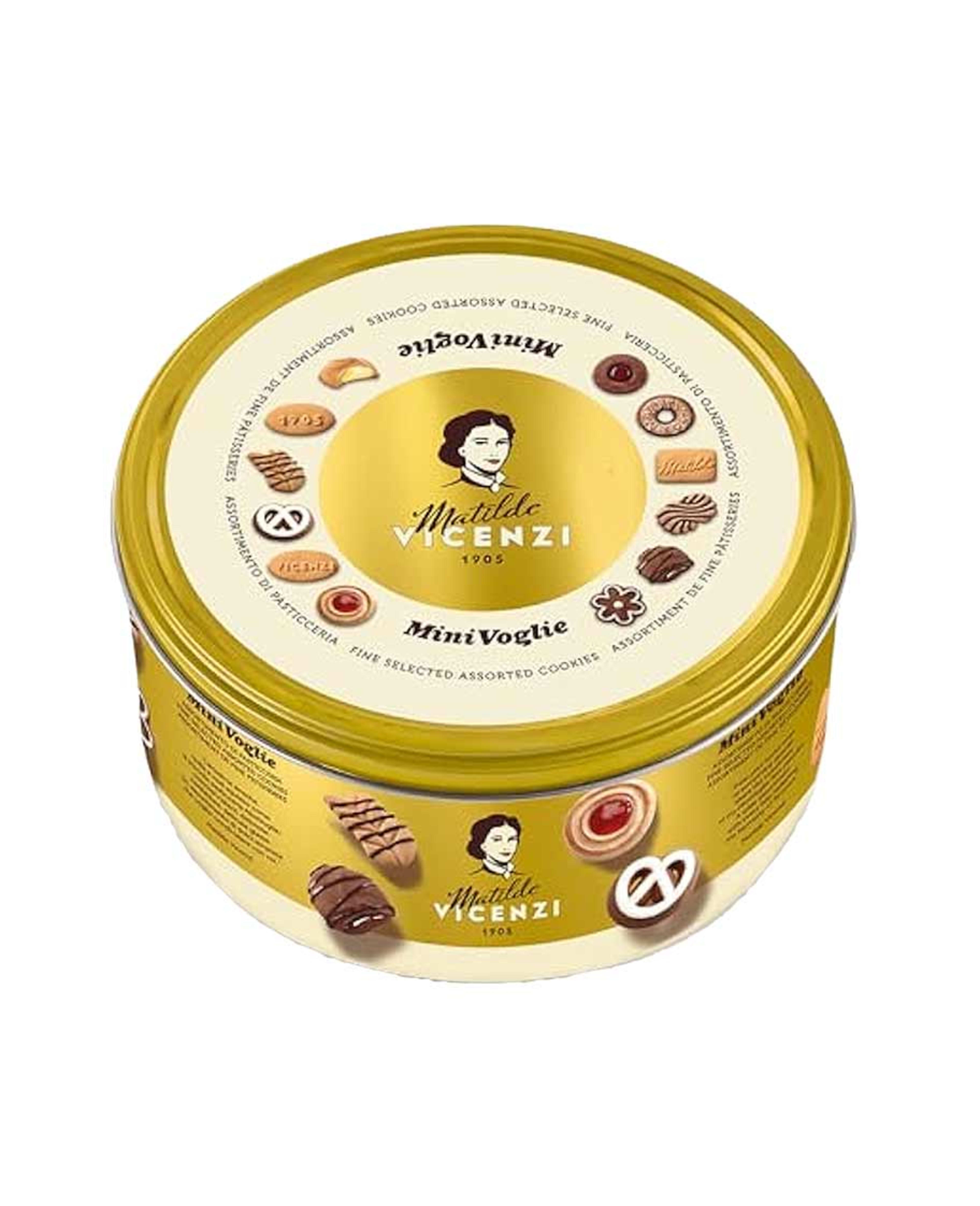 Matilde Vicenzi Mini Voglie Assorted Cookies Tin 500gm