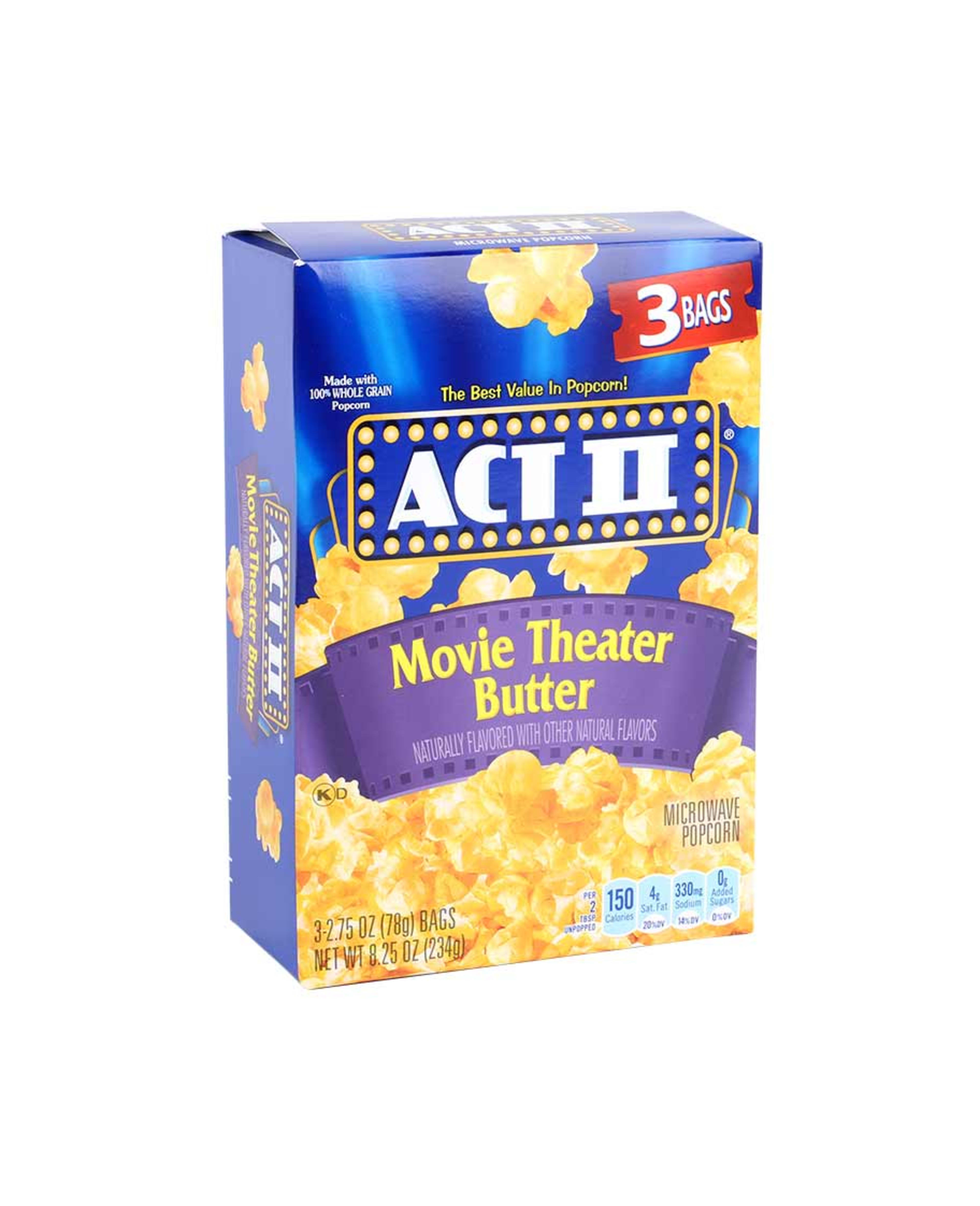 Act Ii Microwave Popcorn Movie Theater Butter 234gm