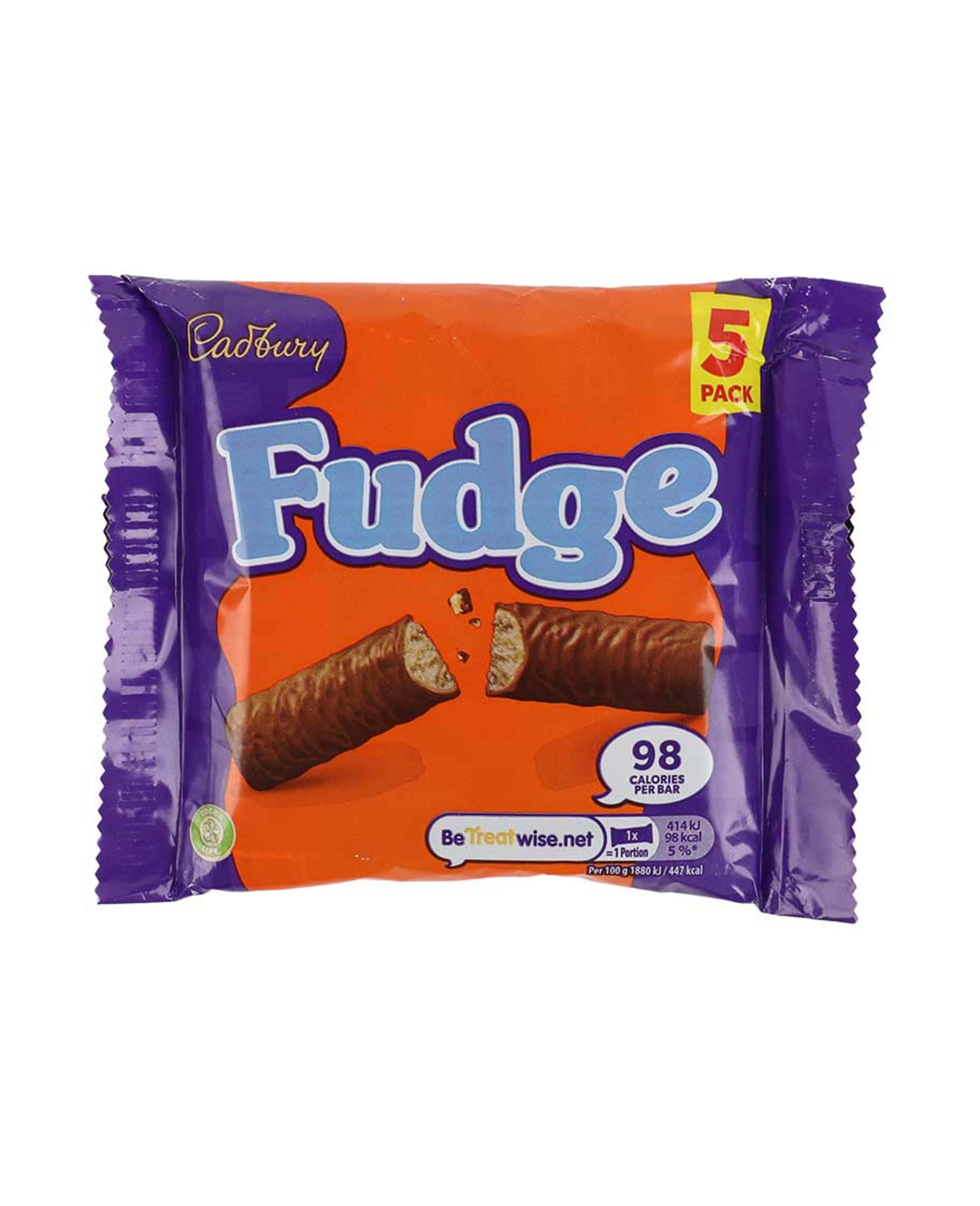 Cadbury Fudge Milk Chocolate (5x22gm) 110gm