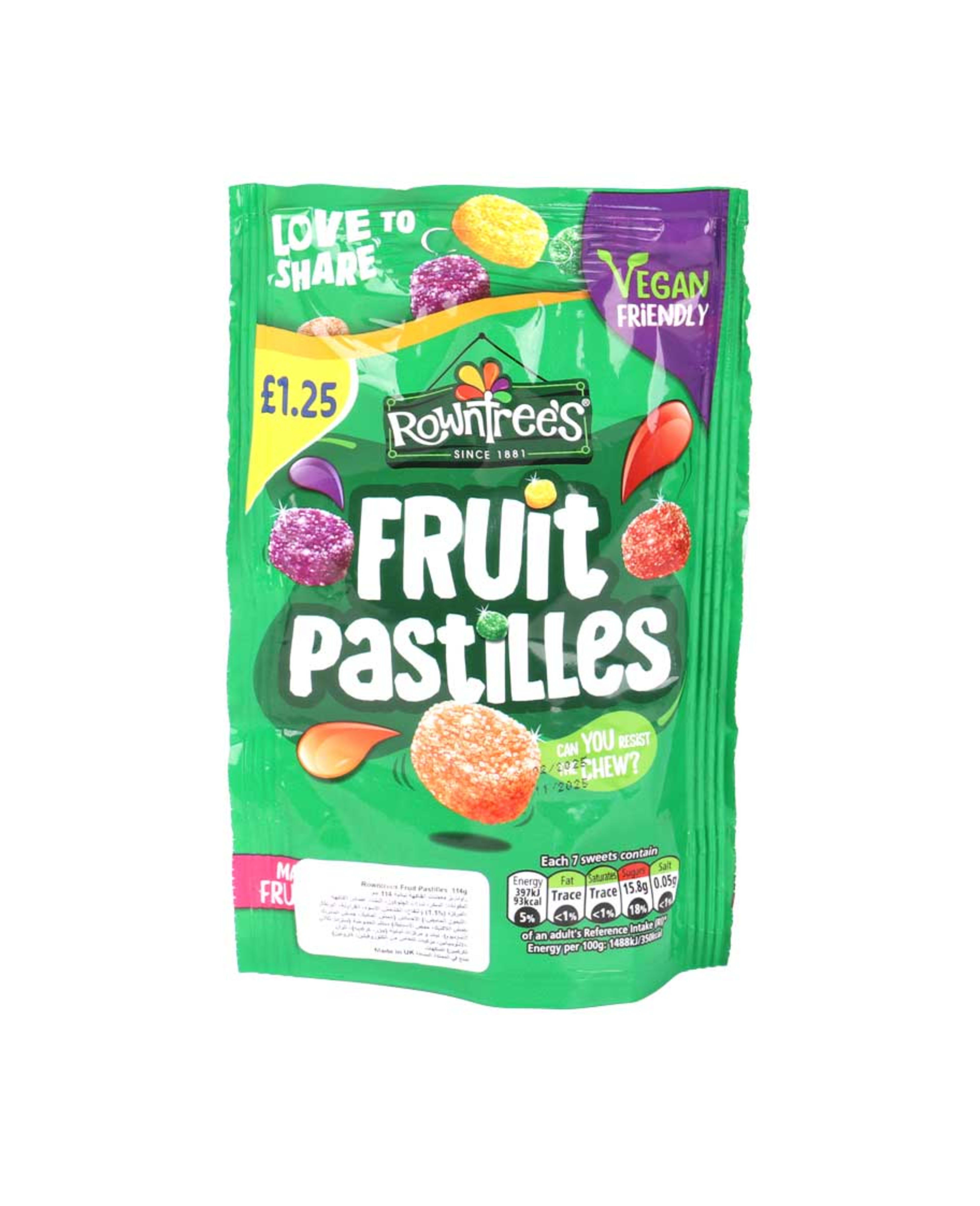 Rowntree's Fruit Pastilles Vegan 114gm