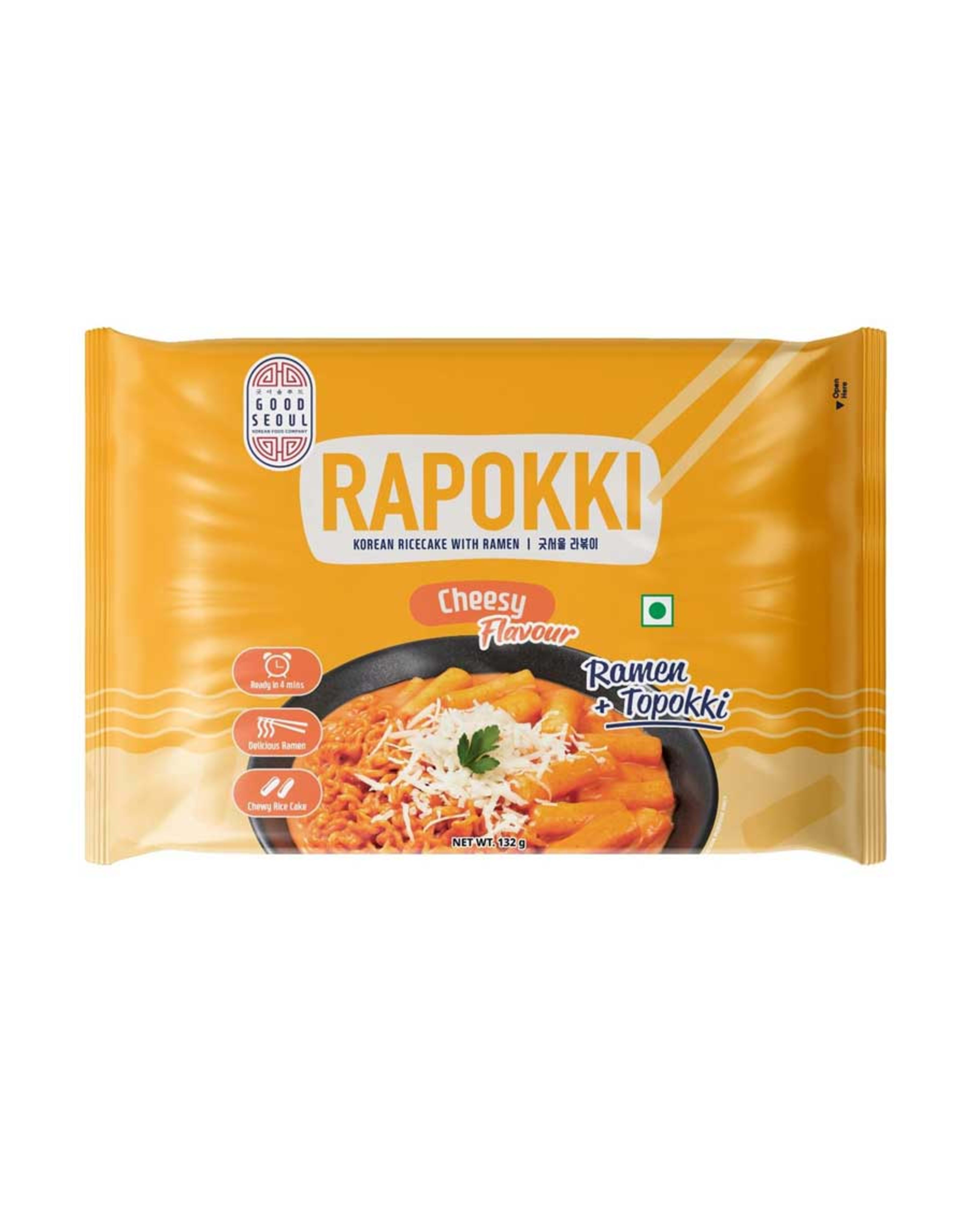 Good Seoul Rapokki Korean Rice Cake with Ramen Cheese 132gm