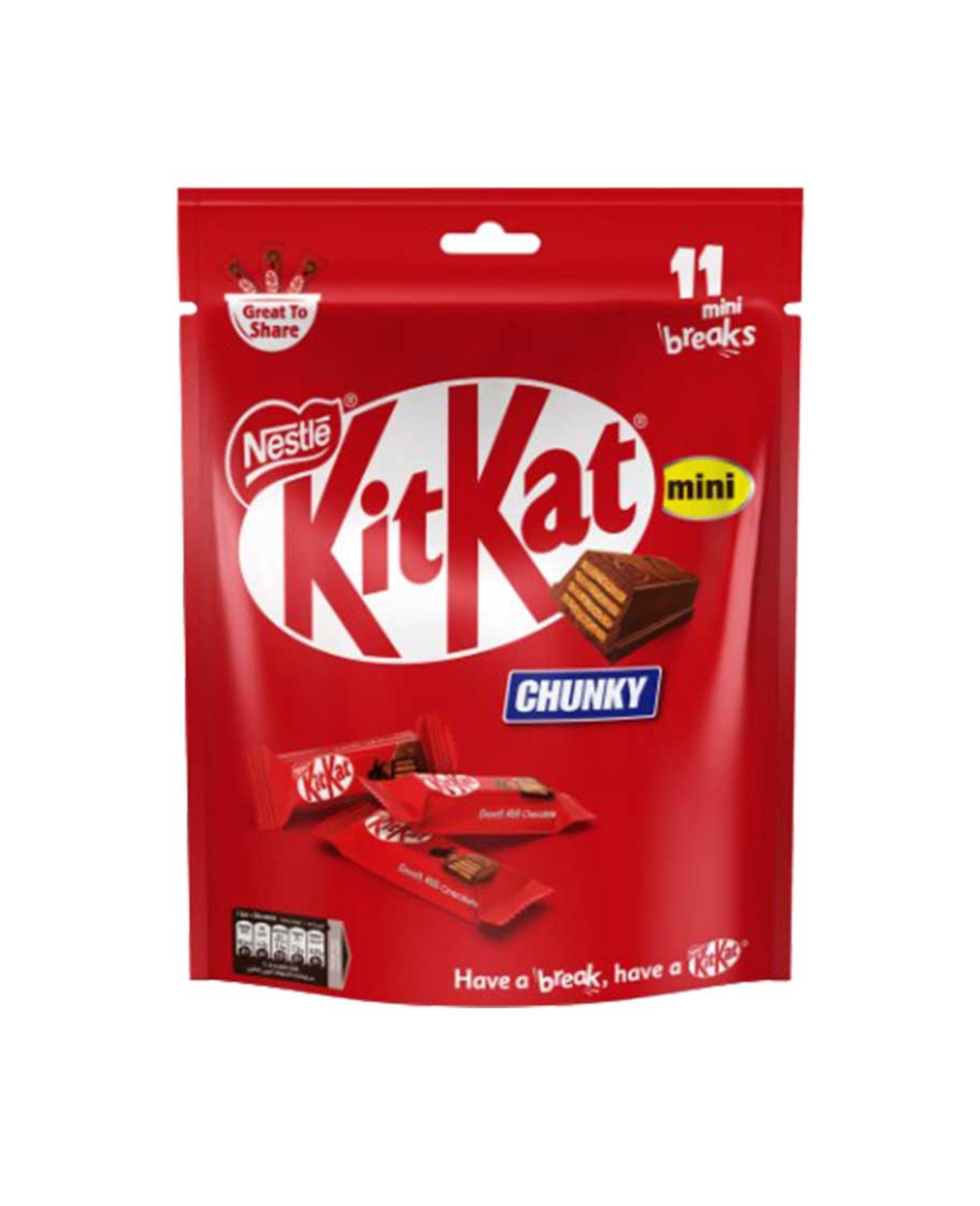 Kitkat Chunky Mini Chocolate Bag 176gm Promo