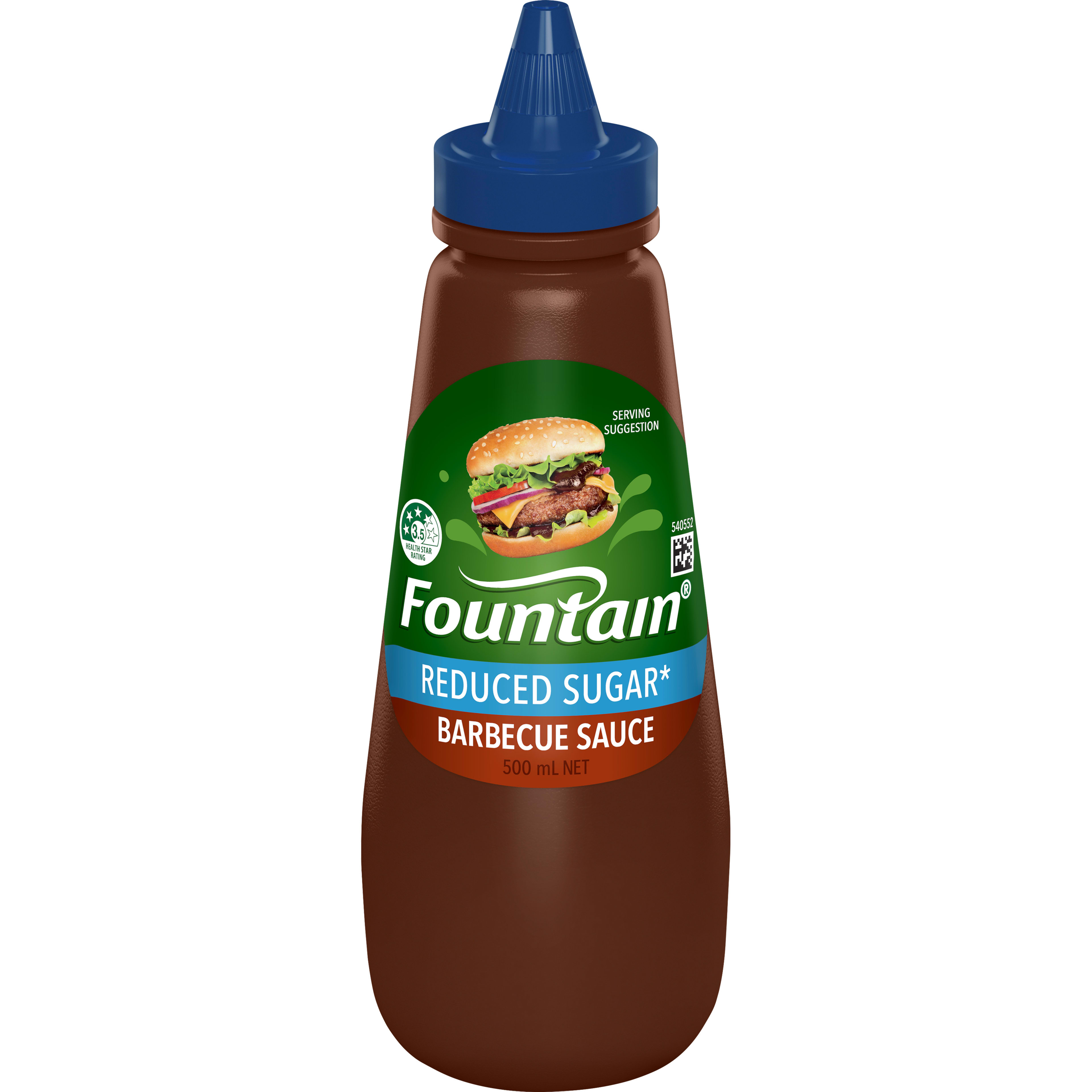 Fountain Reduced Sugar Barbecue Sauce 500ml