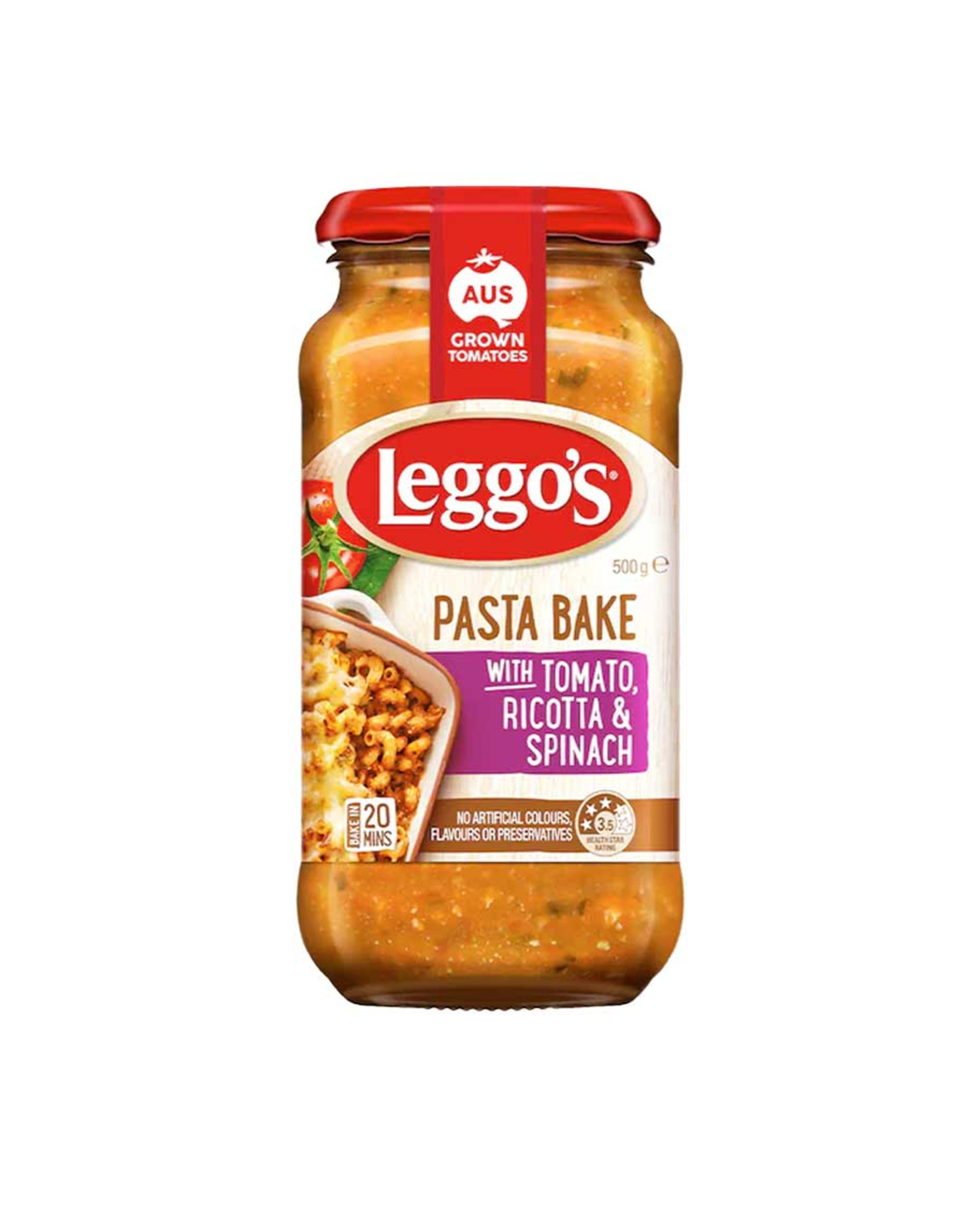 Leggo's Pasta Bake with Tomato Ricotta & Spinach 500gm