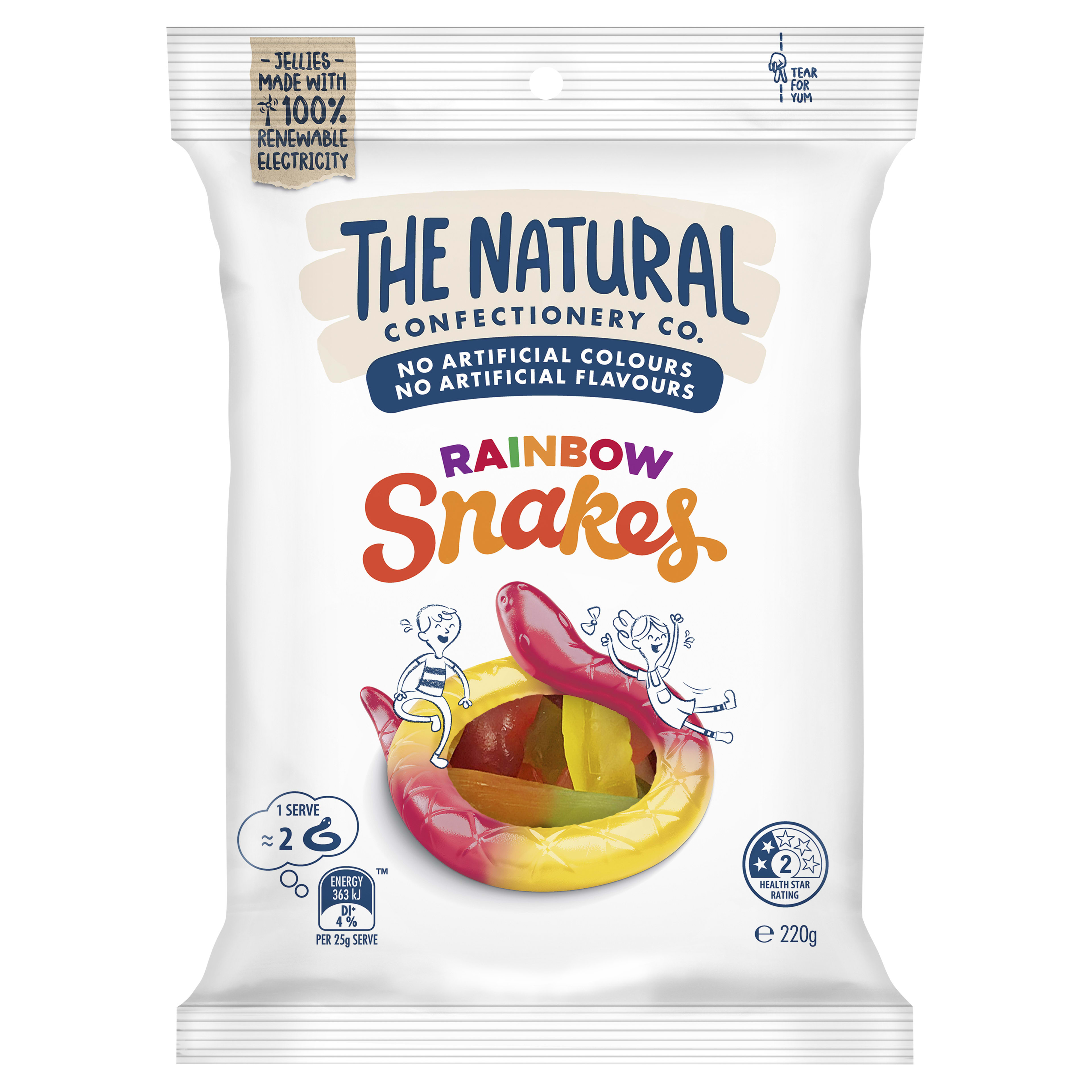Tncc Rainbow Snakes Jelly 220gm