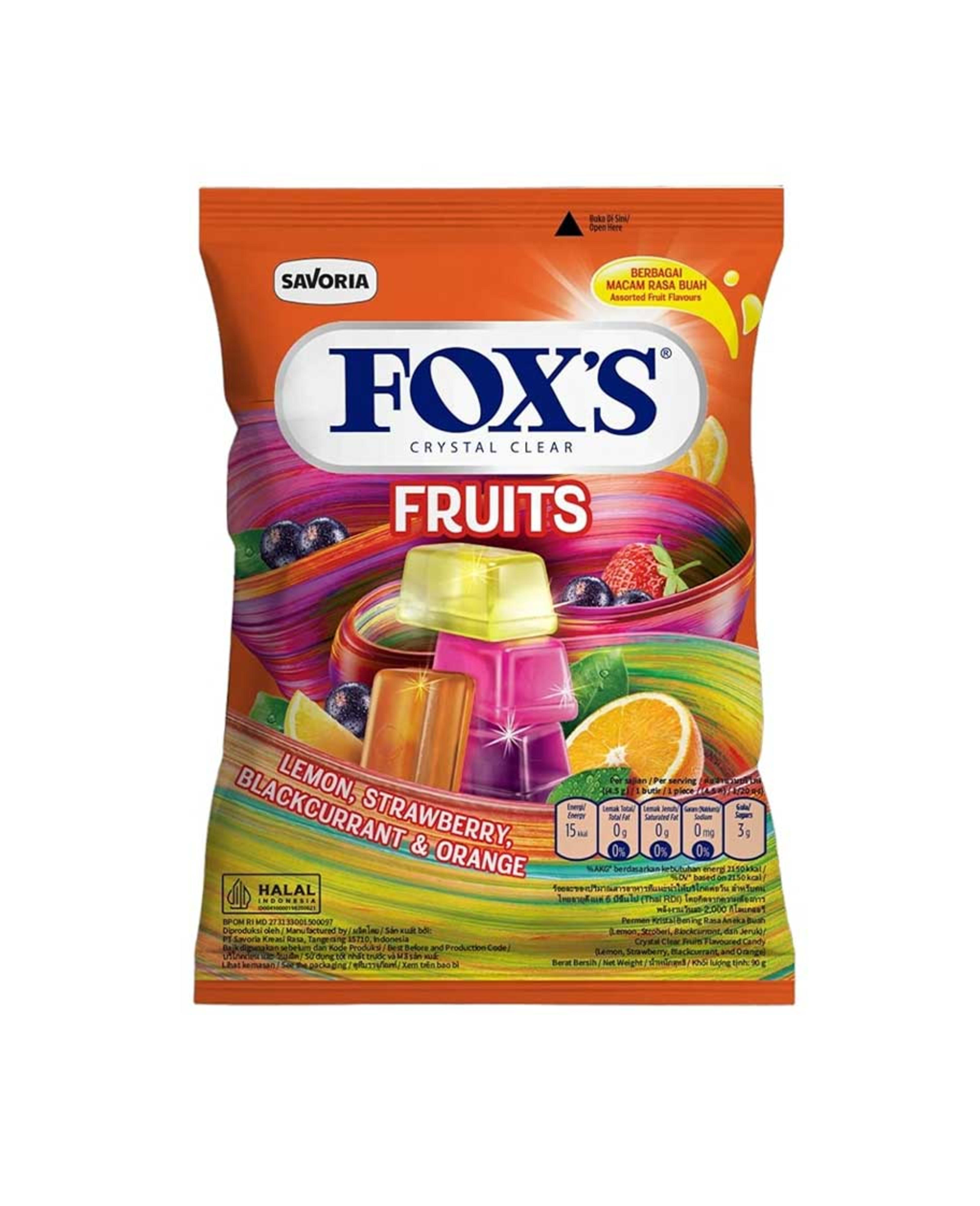 Fox's Crystal Clear Fruits Candy 90gm