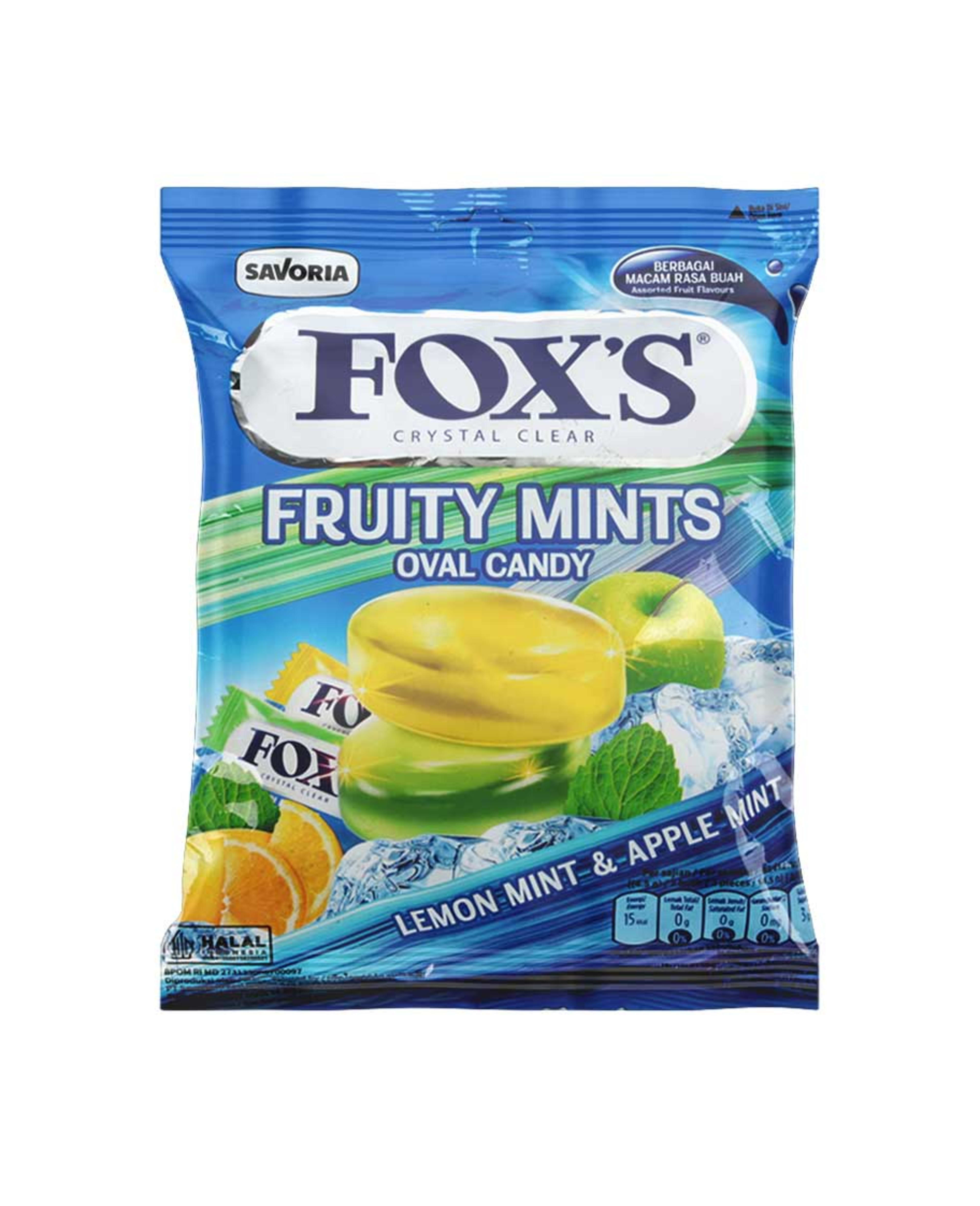 Fox's Crystal Clear Fruity Mints Oval Candy 125gm