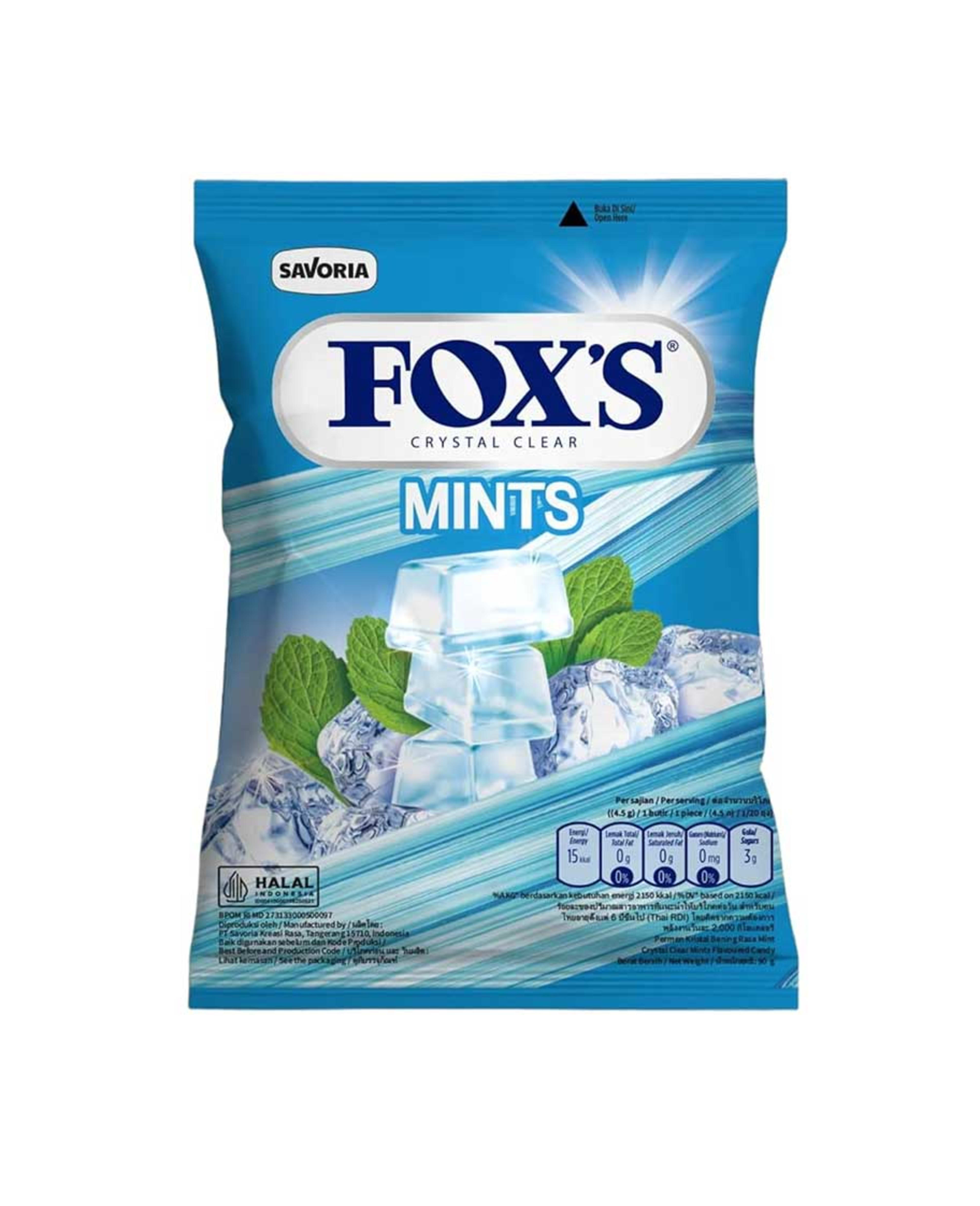 Fox's Crystal Clear Mints Candy 90gm