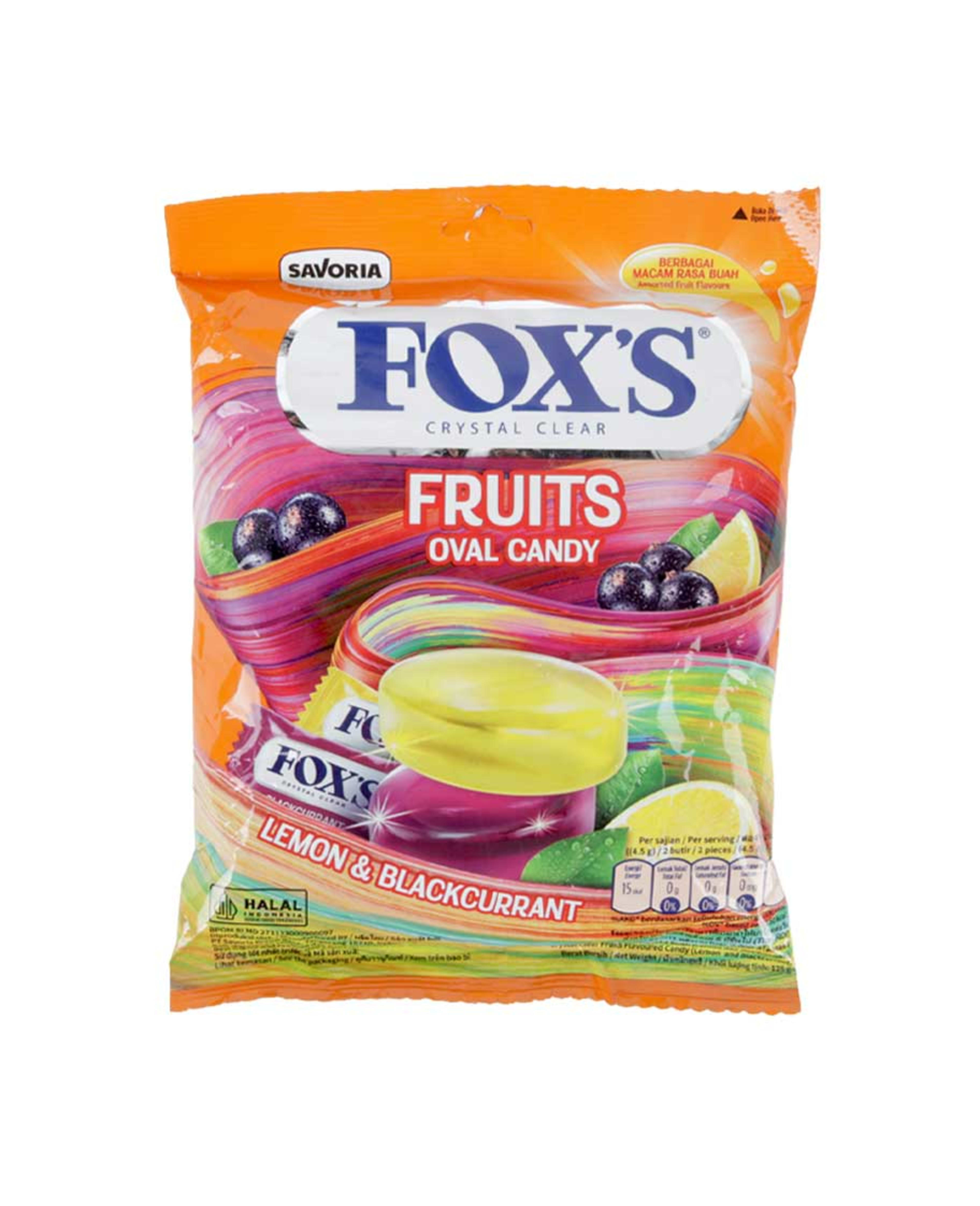 Fox's Crystal Clear Fruits Oval Candy 125gm