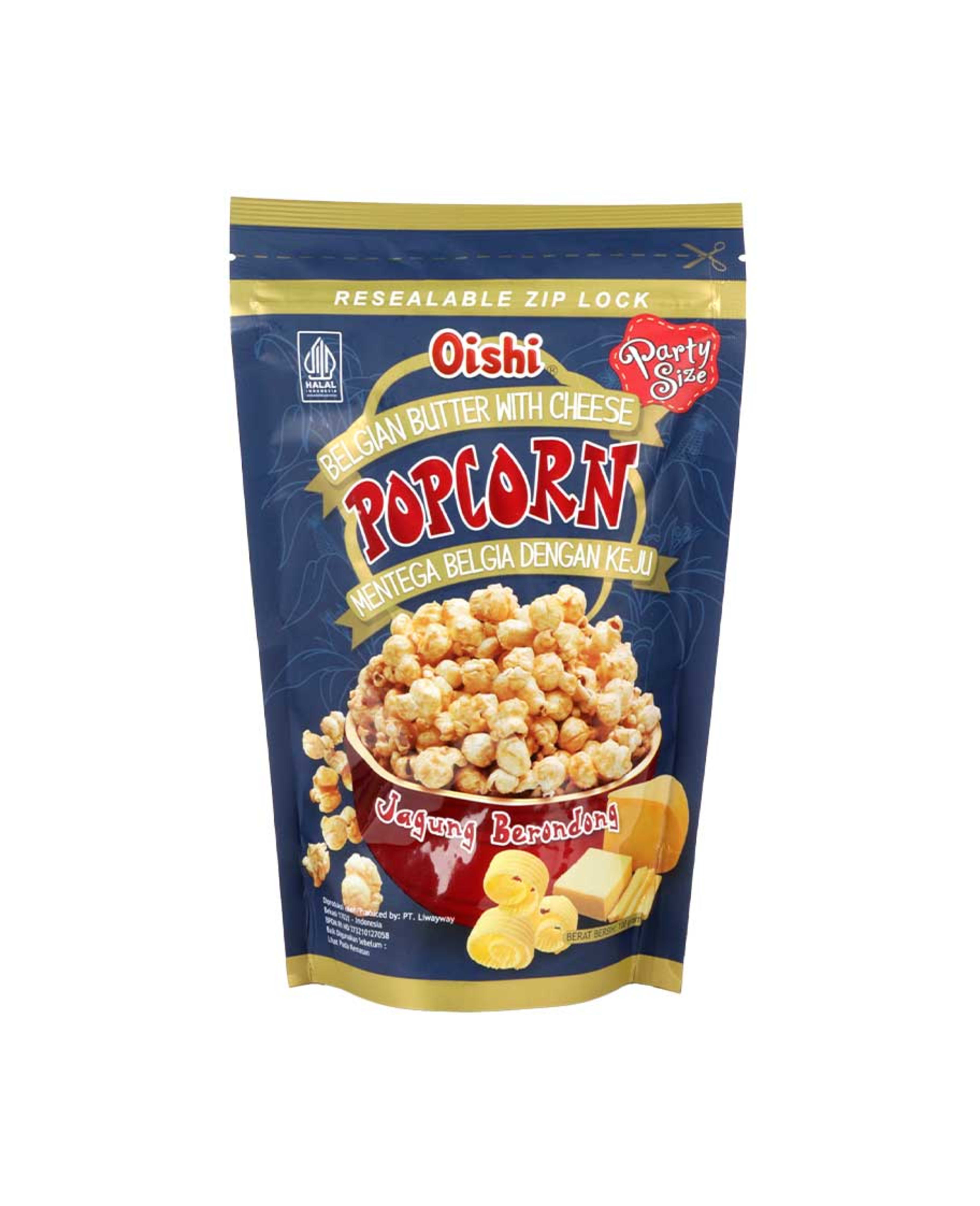 Oishi Popcorn Belgian Butter with Cheese 100gm