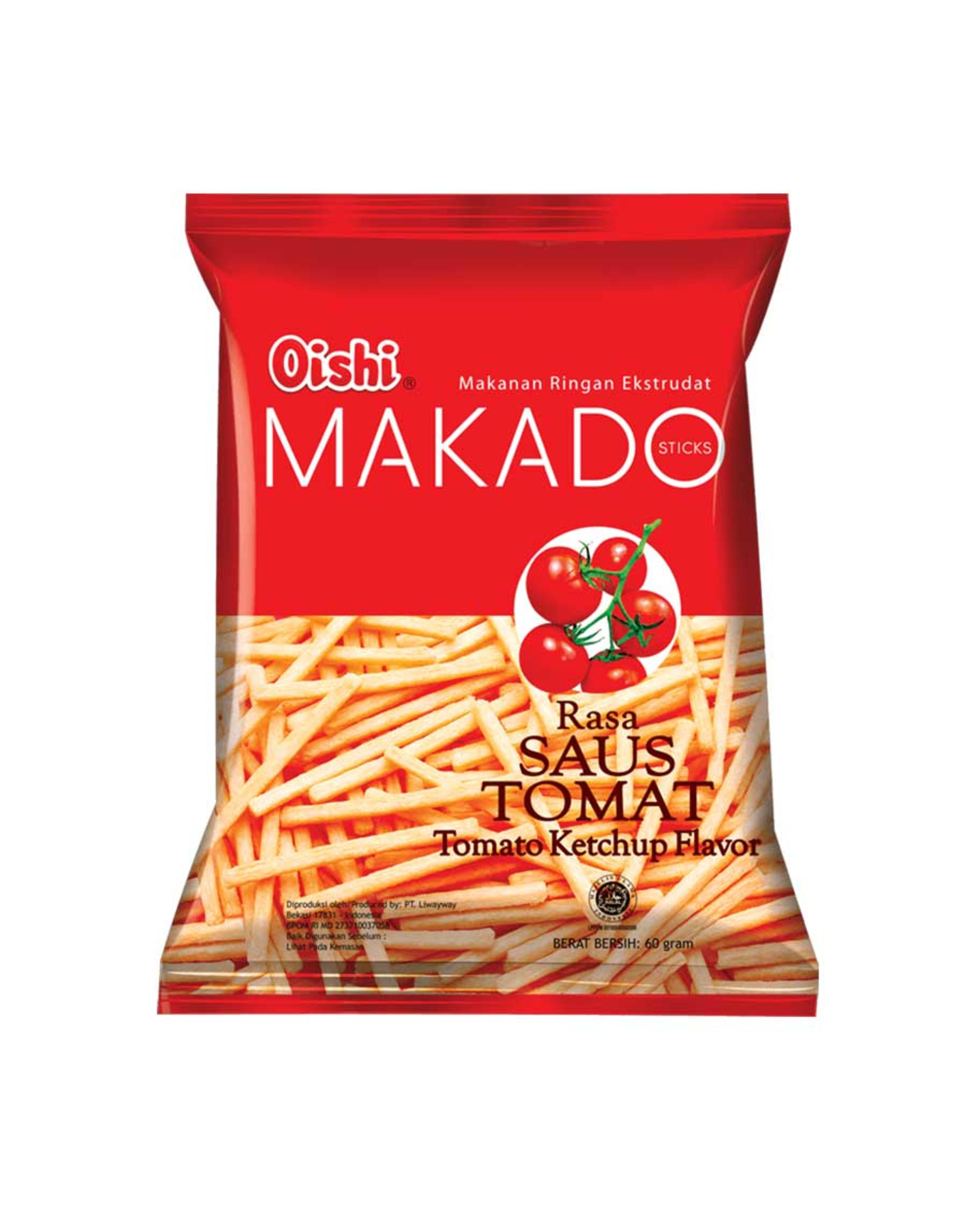 Oishi Makado Sticks Tomato Ketchup Flavor 60gm