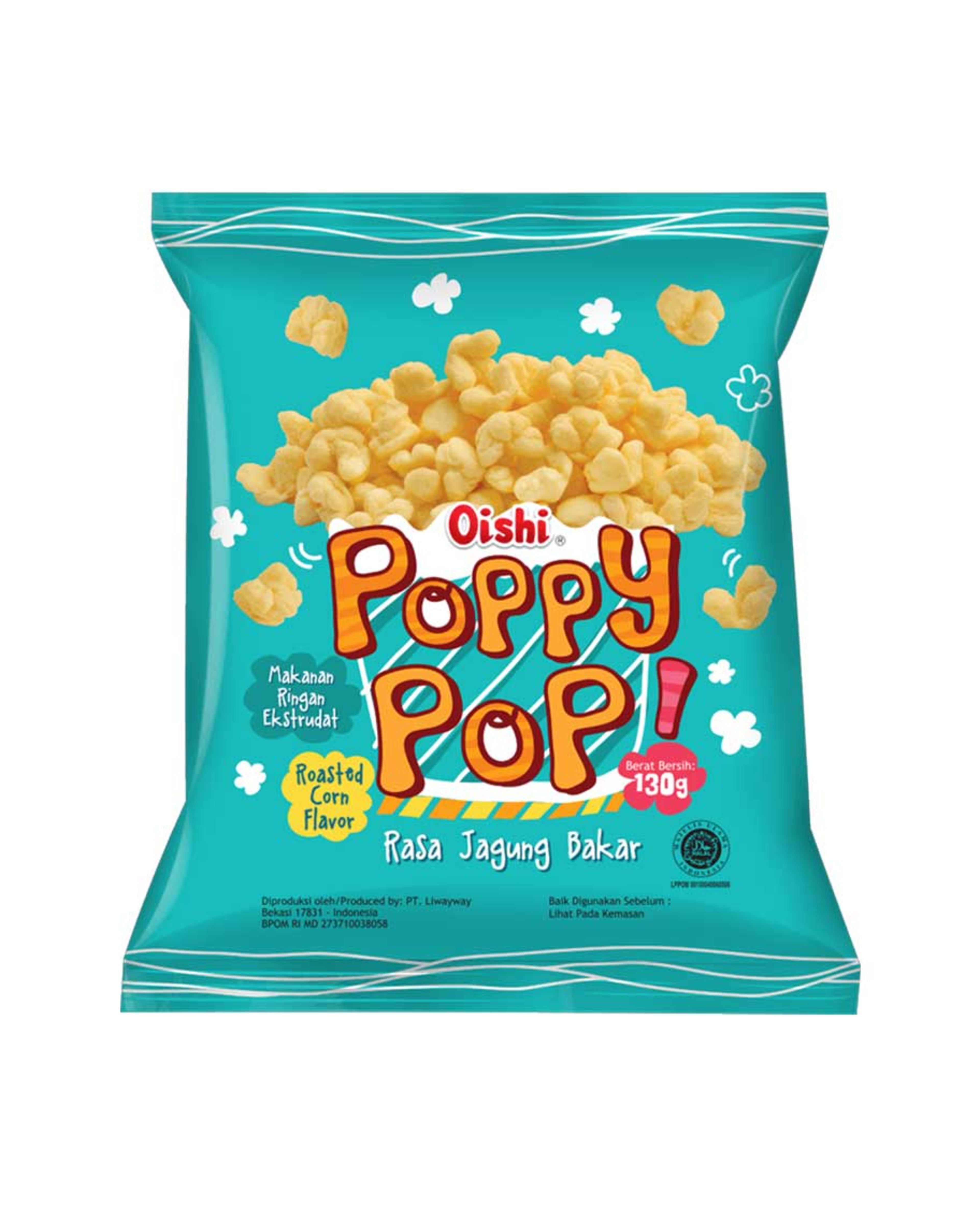 Oishi Poppy Pop Roasted Corn Flavor 130gm