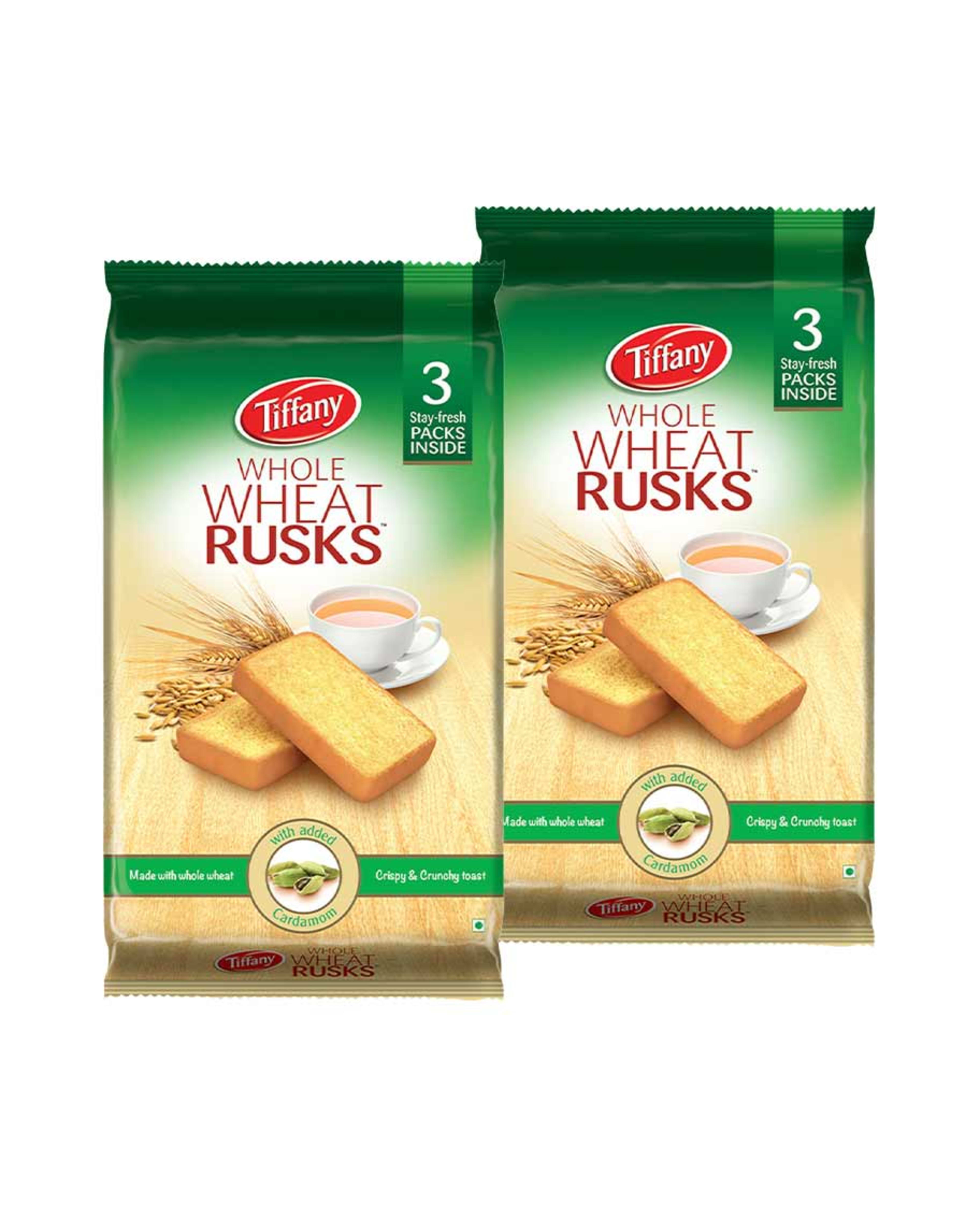 Tiffany Whole Wheat Rusks with Cardamom 2x280gm Promo