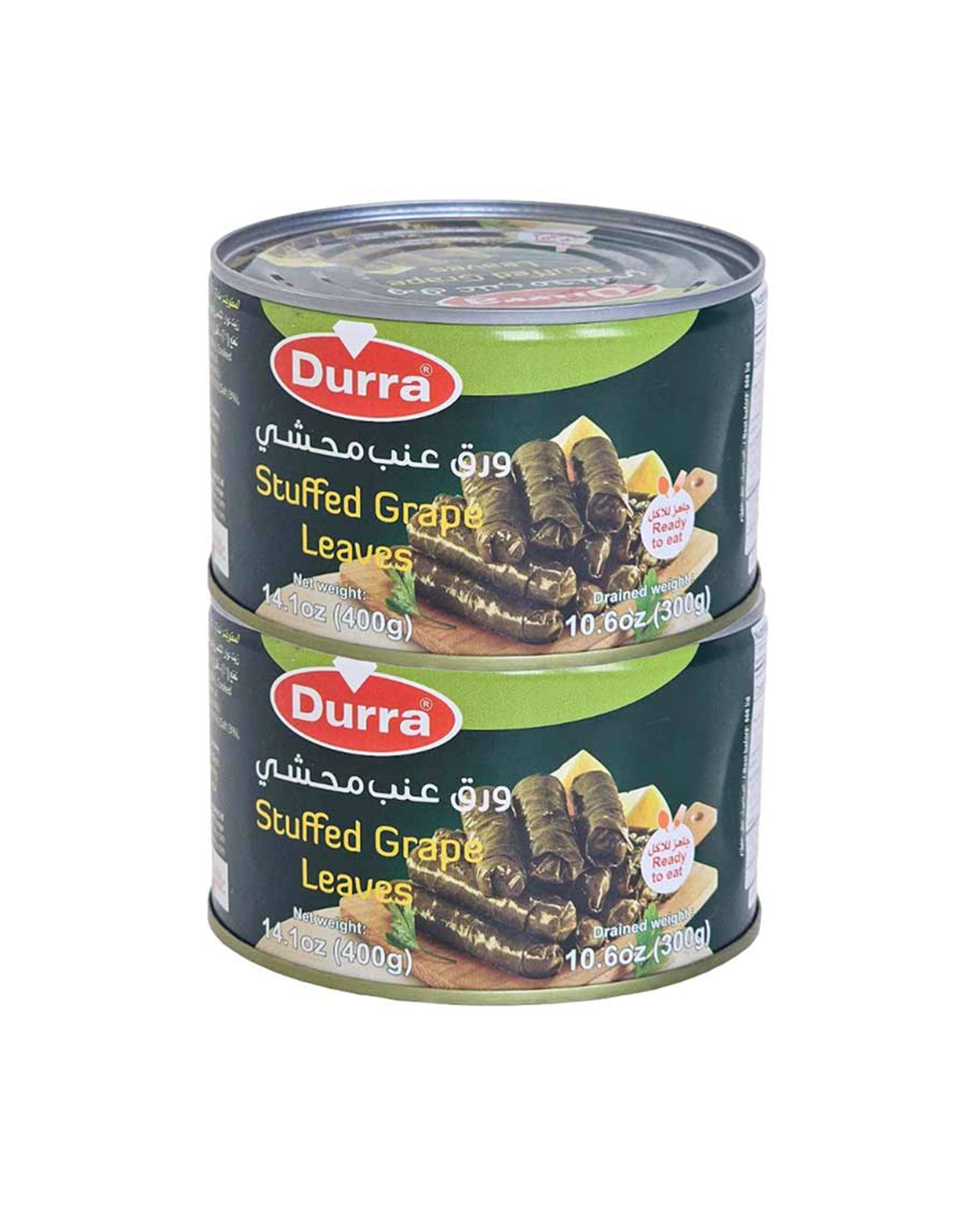 Durra Stuffed Grape Leaves 2x400gm Promo