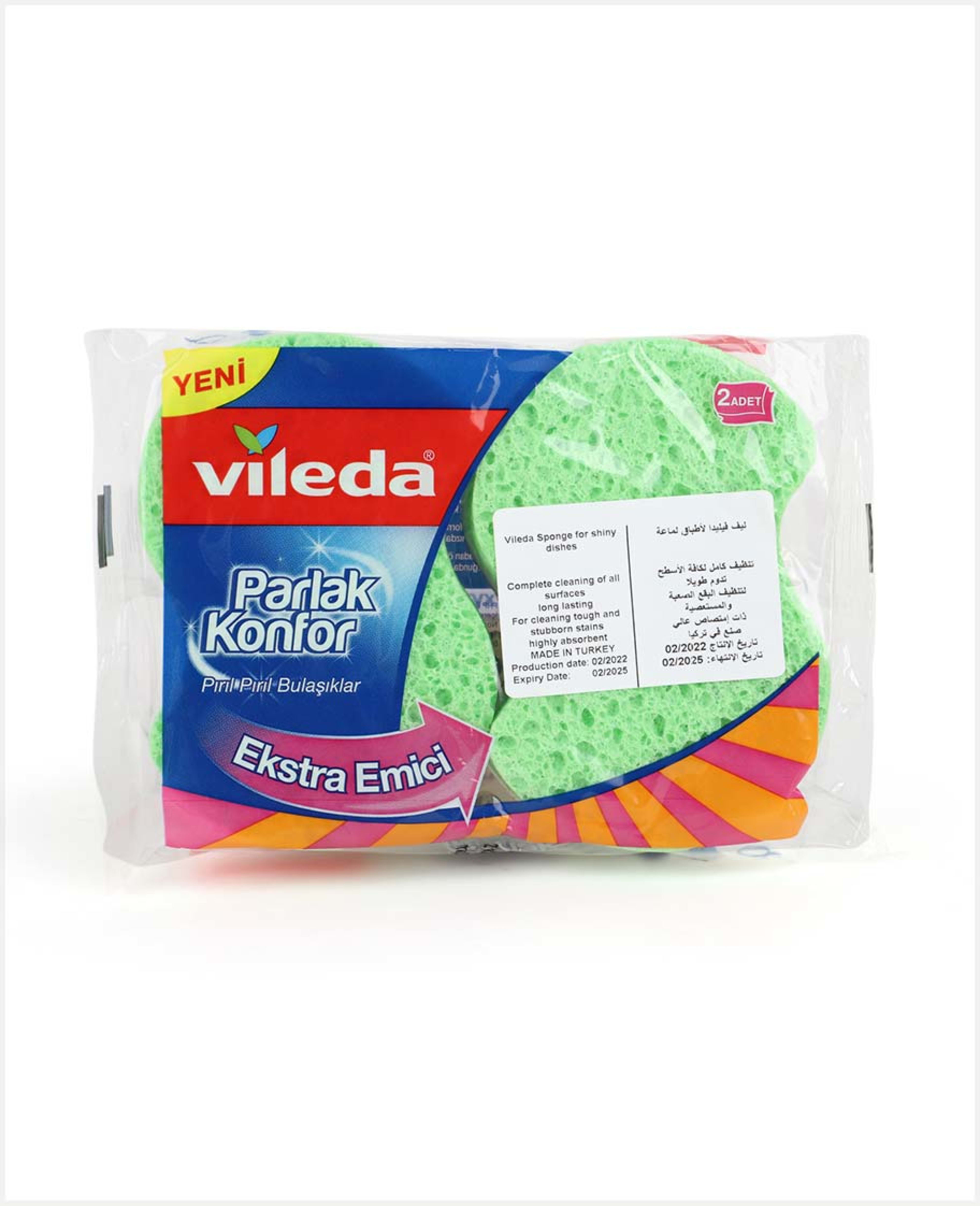 Vileda (ekstra Emici) Corrugated Sponge 2pcs
