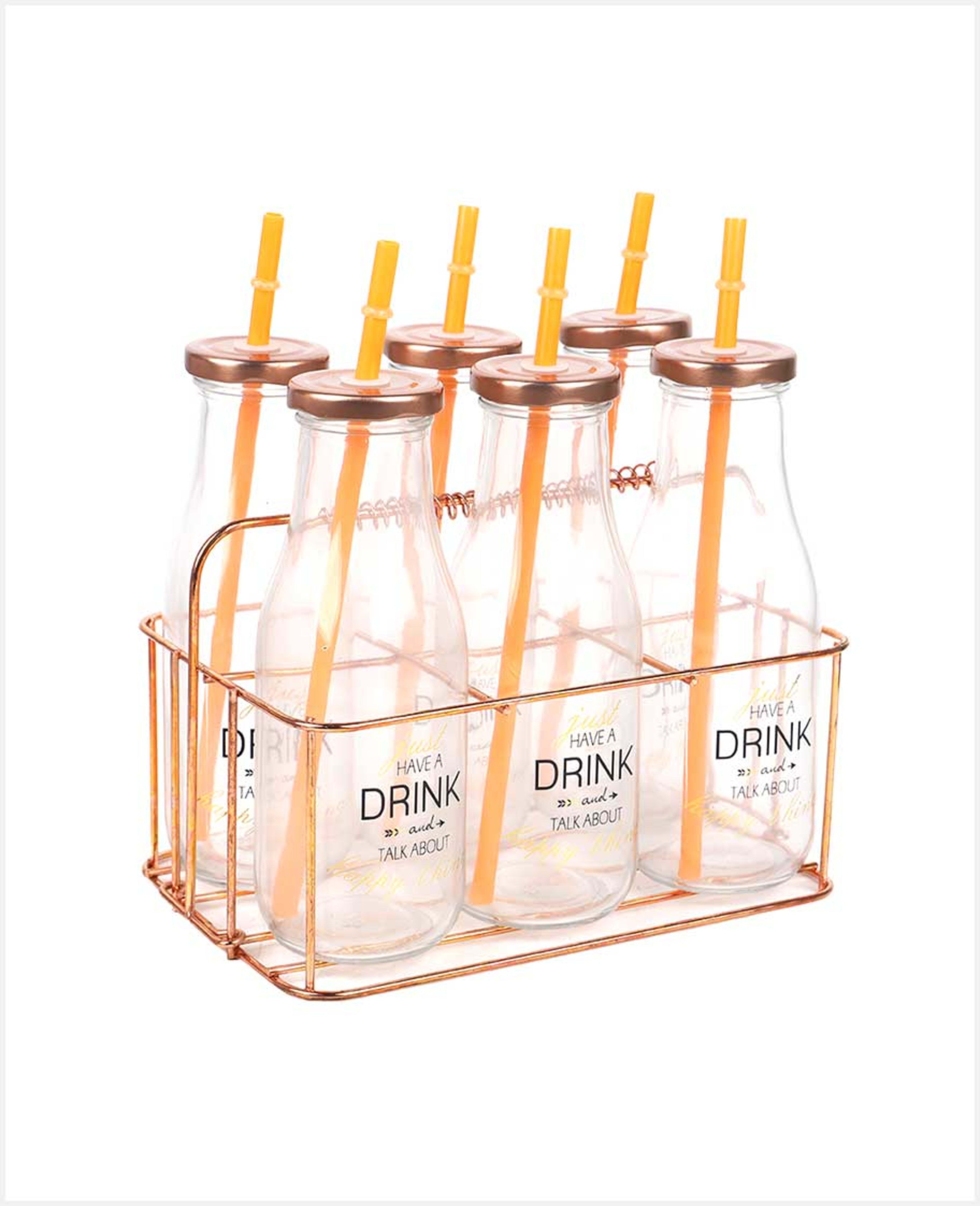 Harmony 6pcs Glass Drinking Set &metal Rack #339492