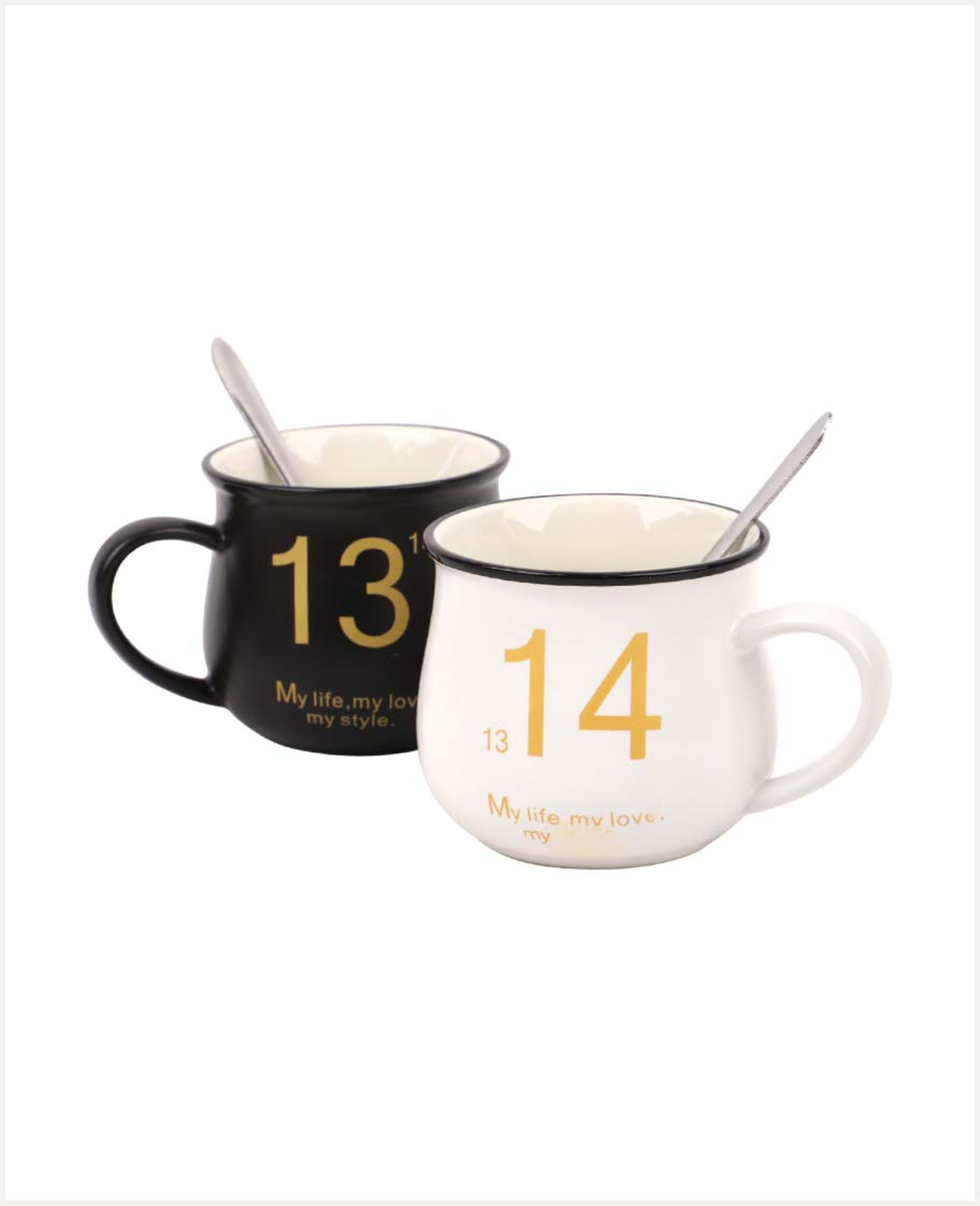 Fashion Love Ceramic Mug with Spoon Ss0007