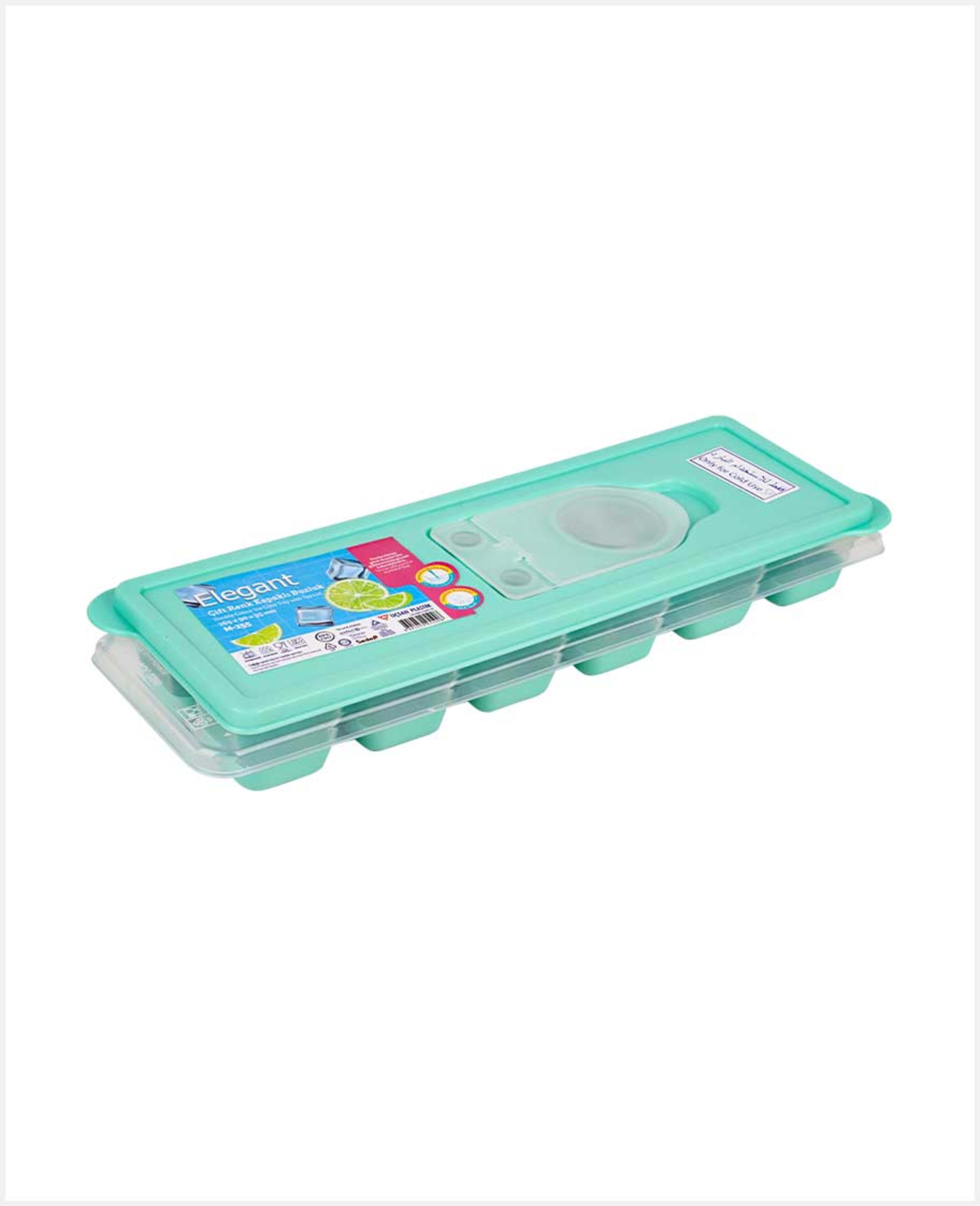 Ucsan Elegant Double Colour Ice Cube Tray with Top Lid M-255