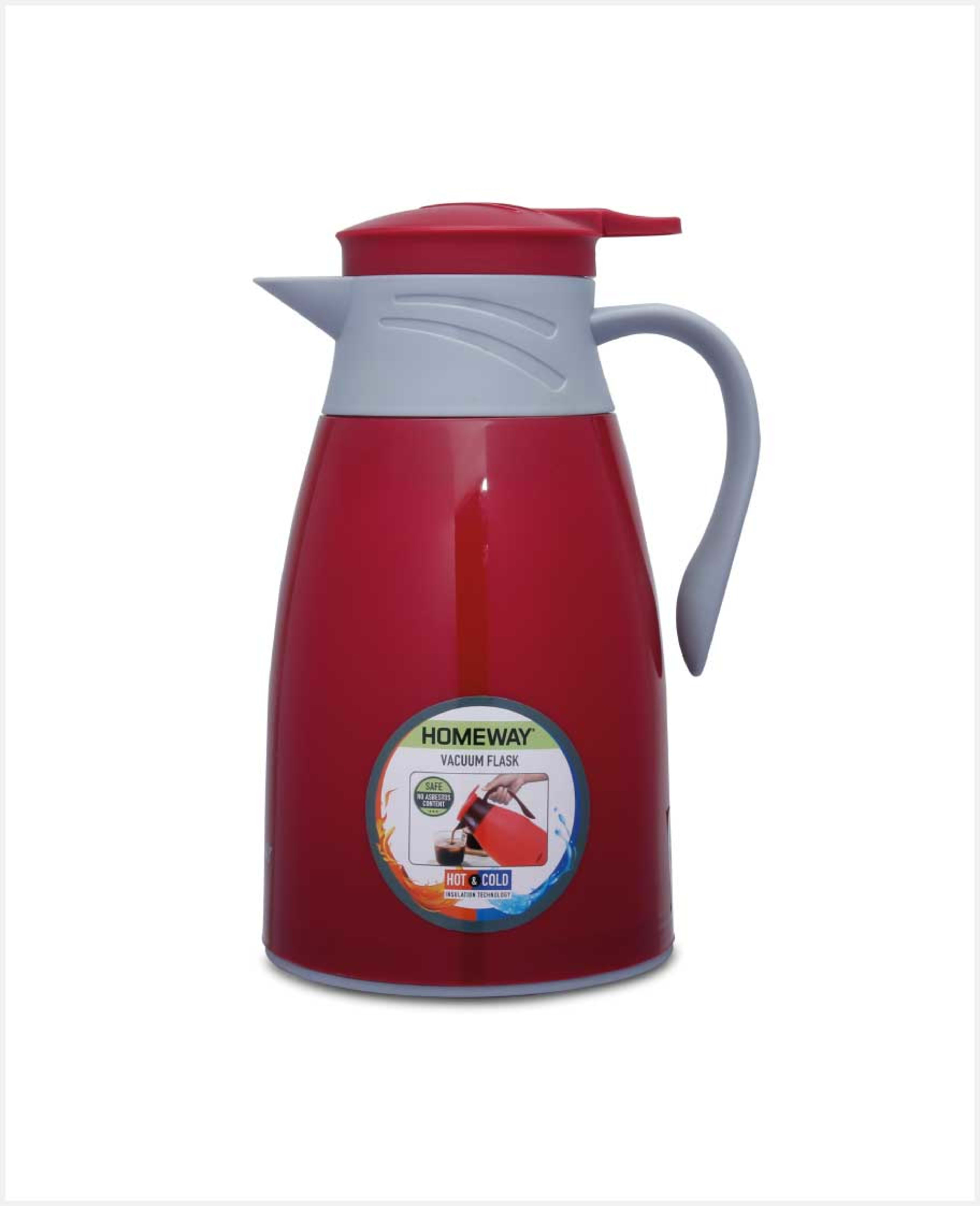 Homeway Plastic Body Vacuum Flask 1ltr Hw3441