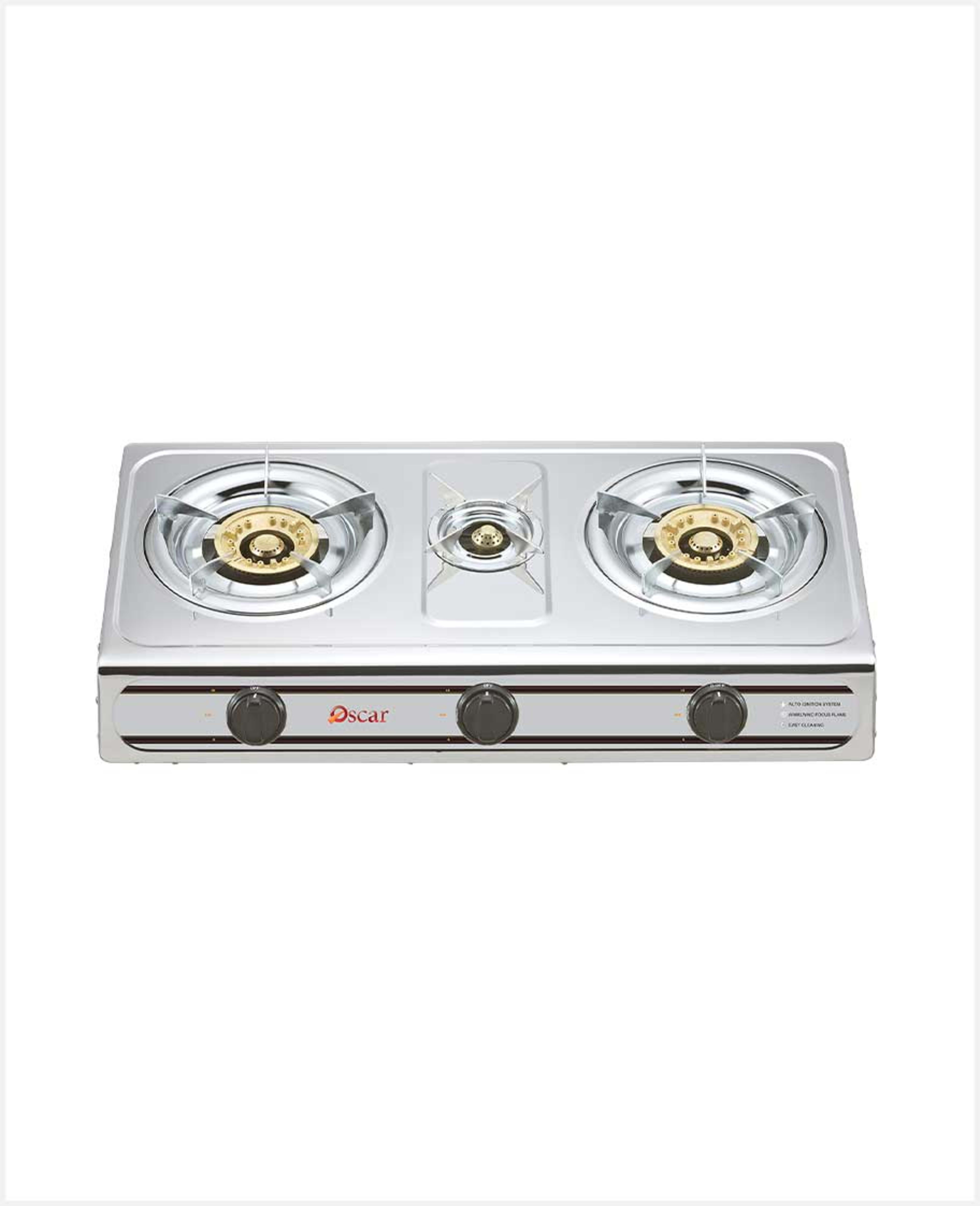 Oscar 3 Burners Gas Stove Table Top Ogtss3b